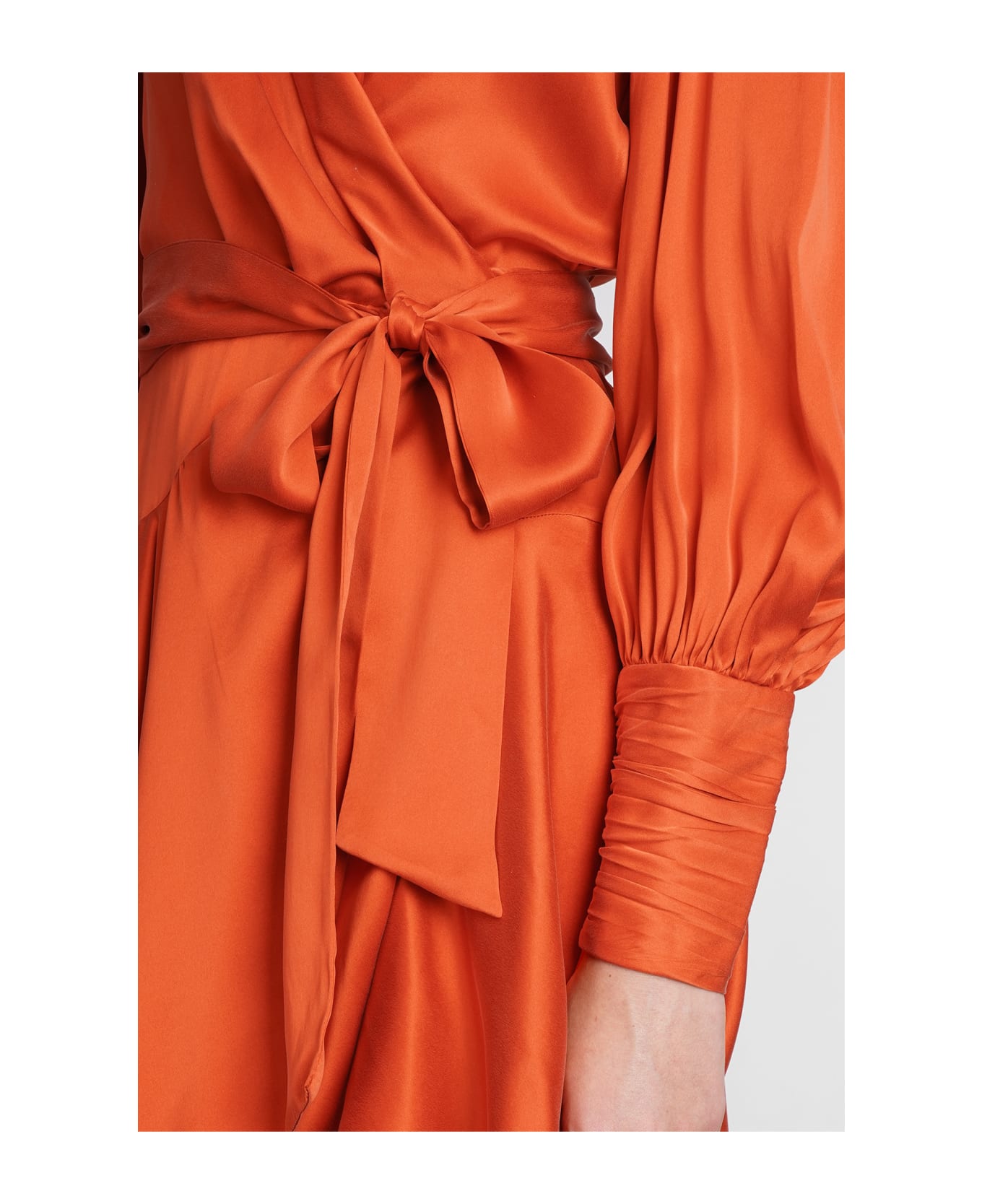 Zimmermann Dress In Orange Silk - orange