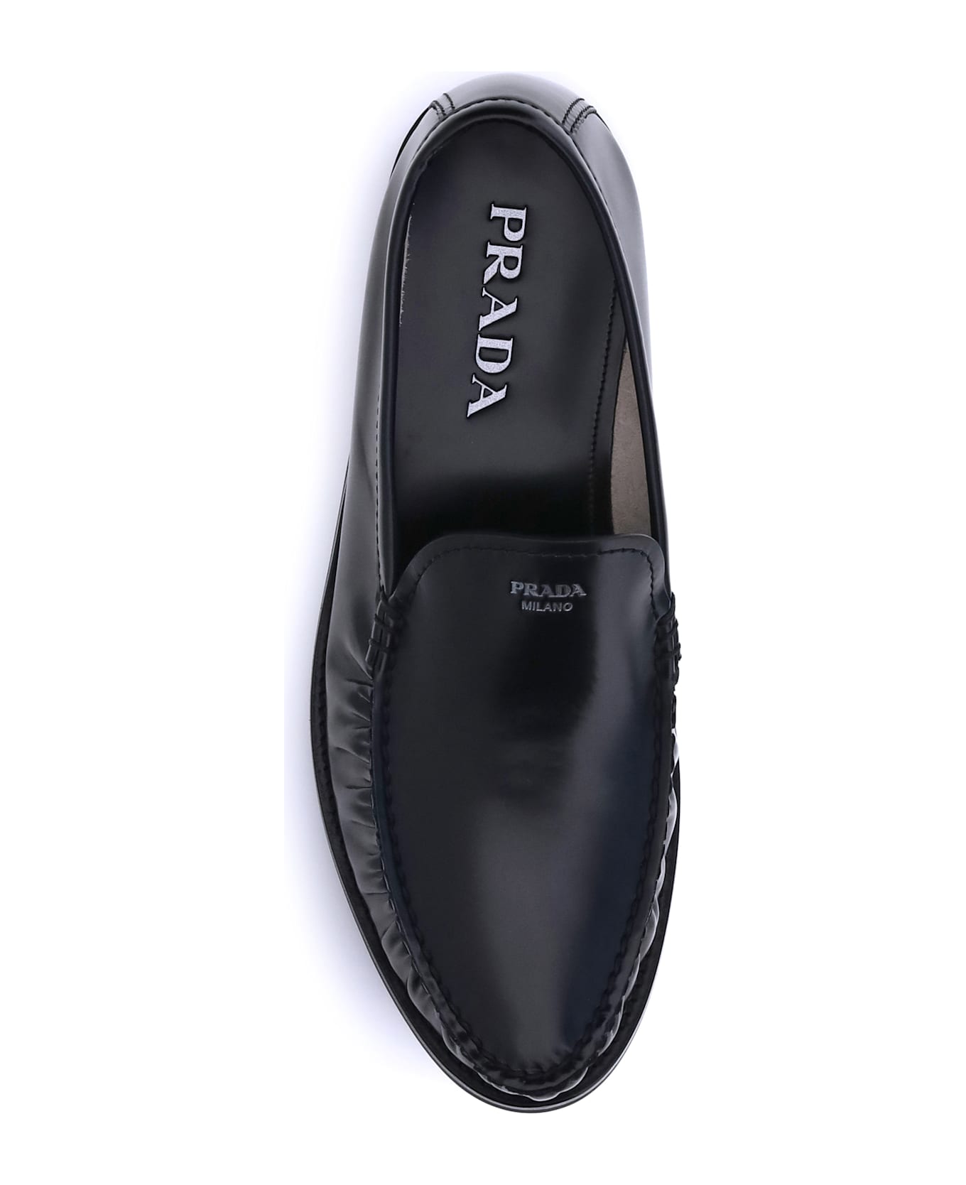 Prada Brushed Leather Loafers