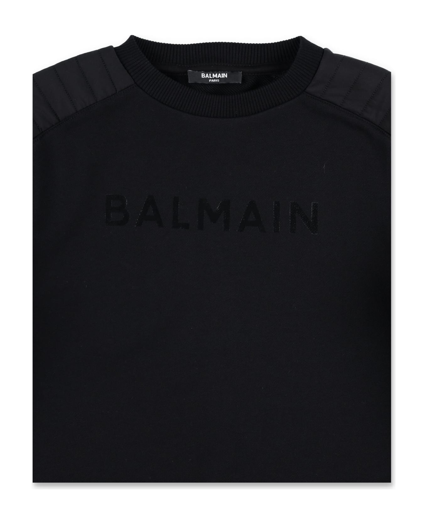 Balmain Crewneck Logo - BLACK