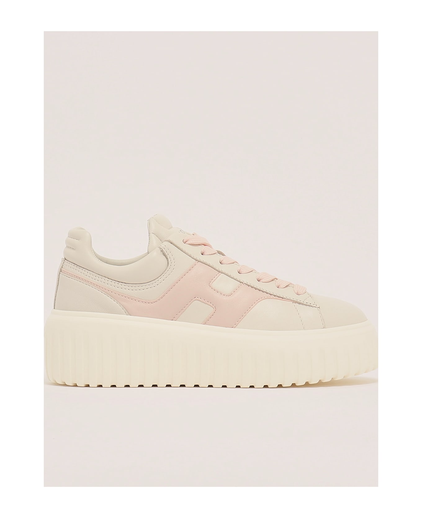 Hogan H Stripes H Spezzata Sneaker - MASTICE-ROSA
