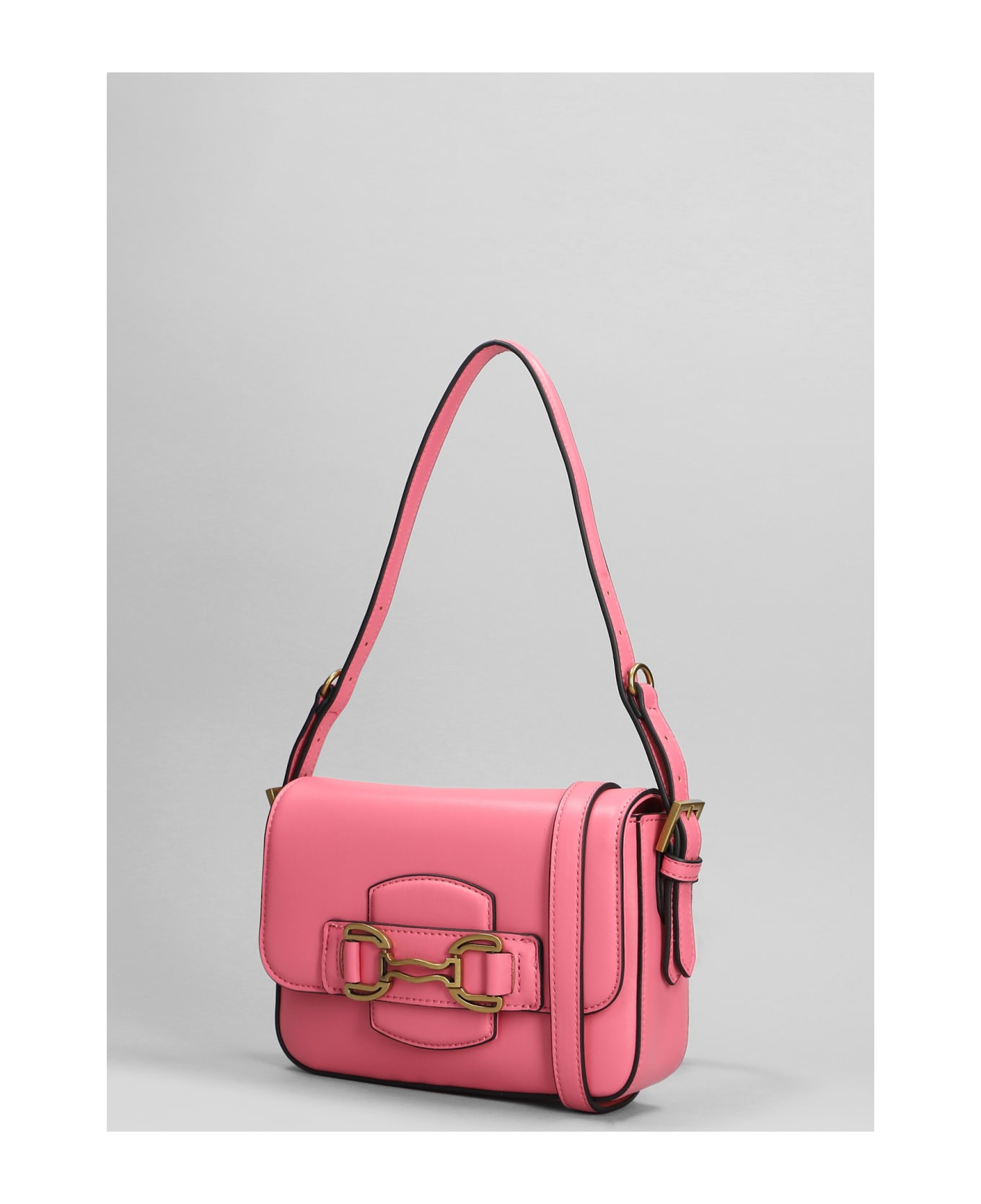 Bibi Lou Shoulder Bag In Rose-pink Leather - rose-pink