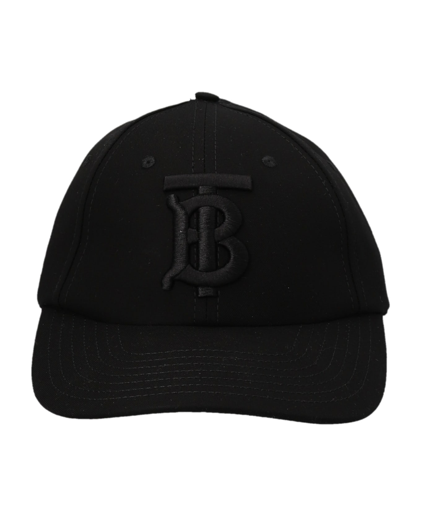 Burberry Logo Embroidery Cap - Black  