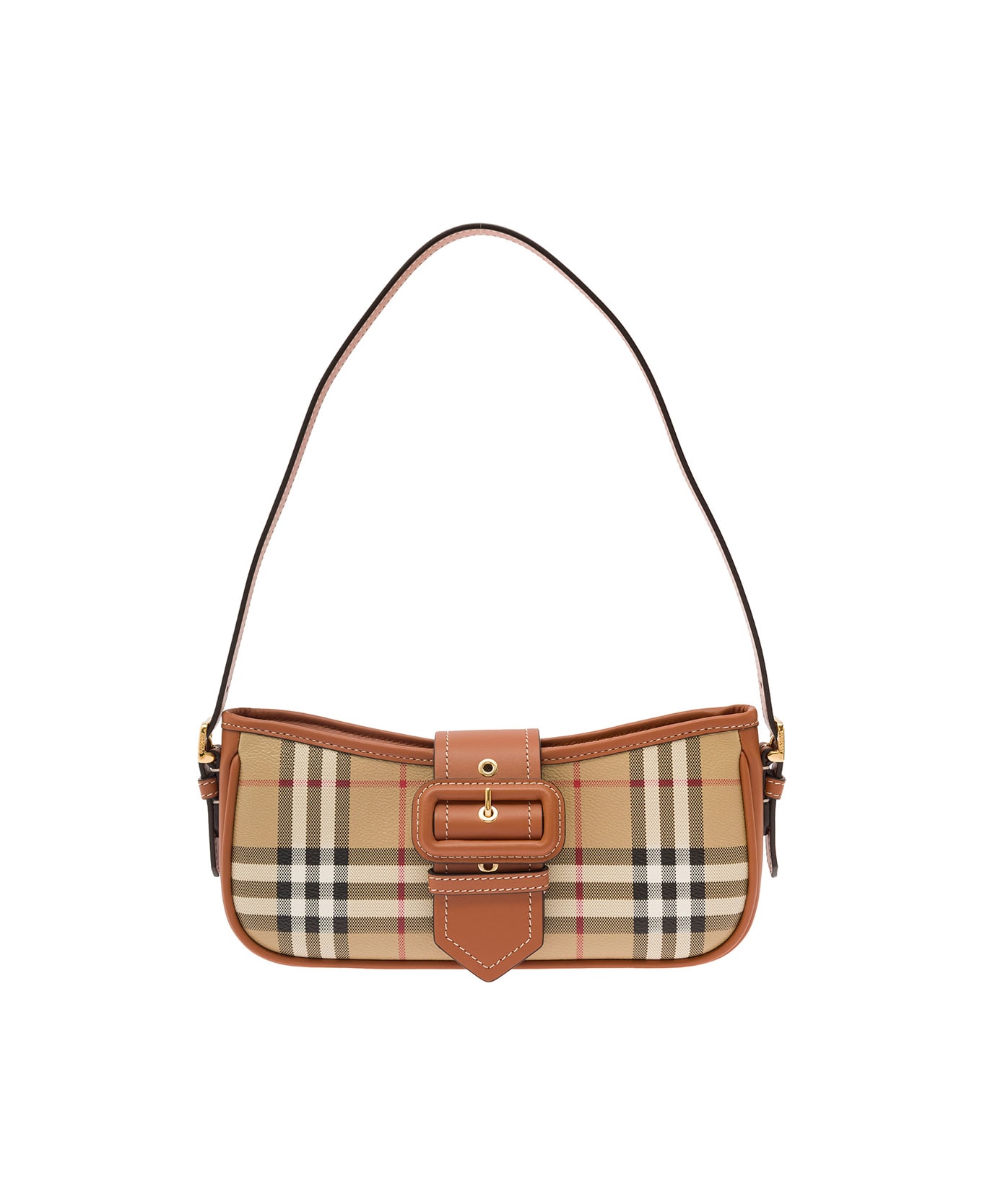 Burberry Sling Vintage Brown Checkered Shoulder Bag New FW23