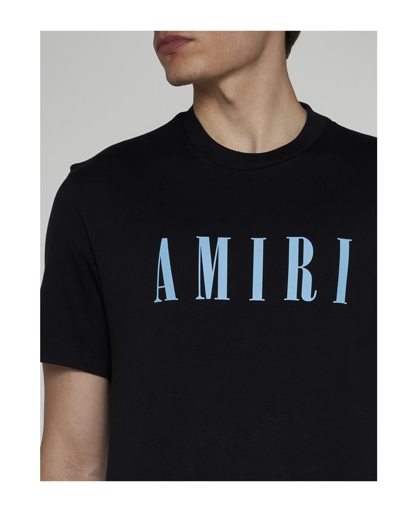 AMIRI Logo Cotton T-shirt - BLACK