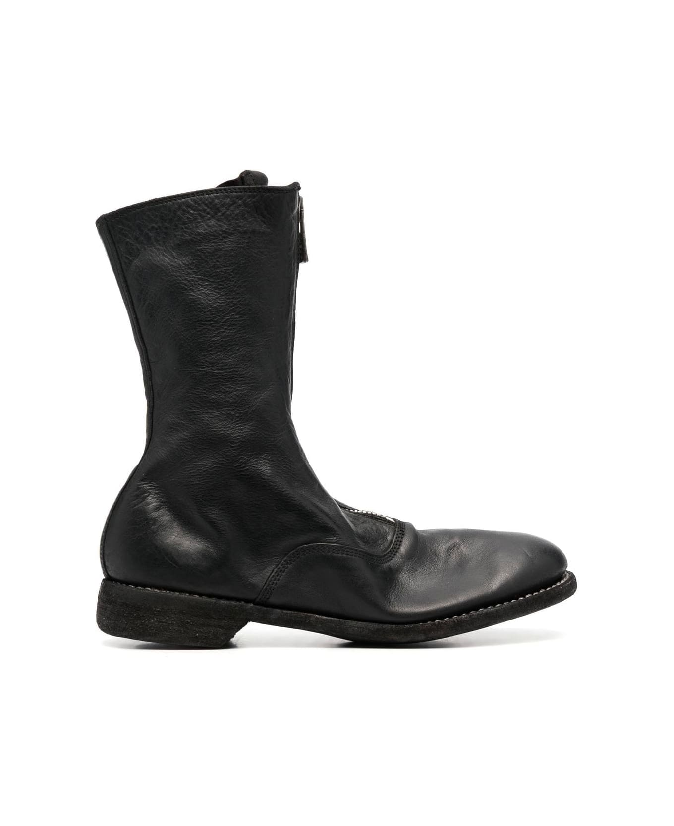 Guidi Front Zip Boot - Blkt Black ブーツ