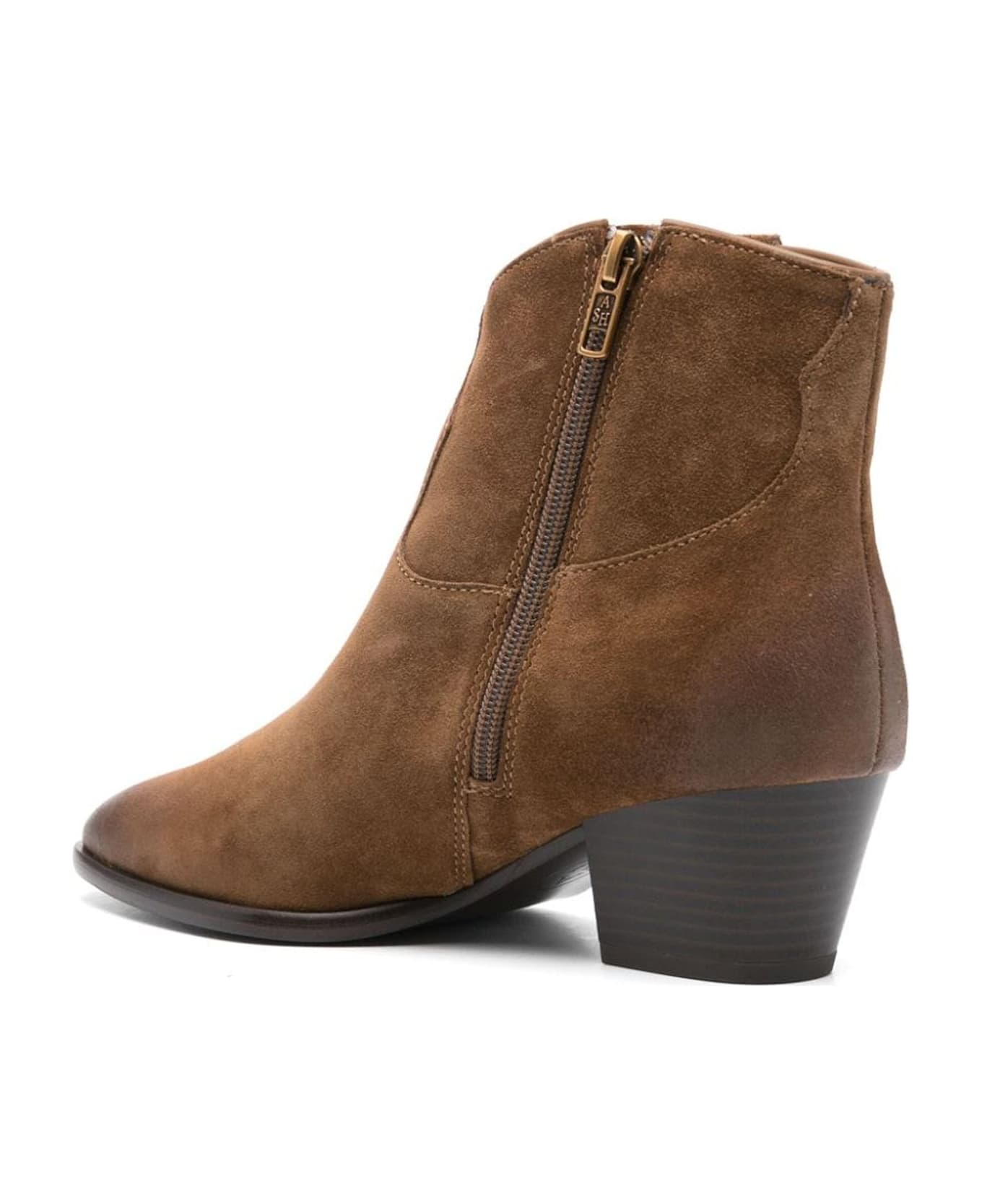Ash Camel Brown Calf Suede Fame Boots - BUFF