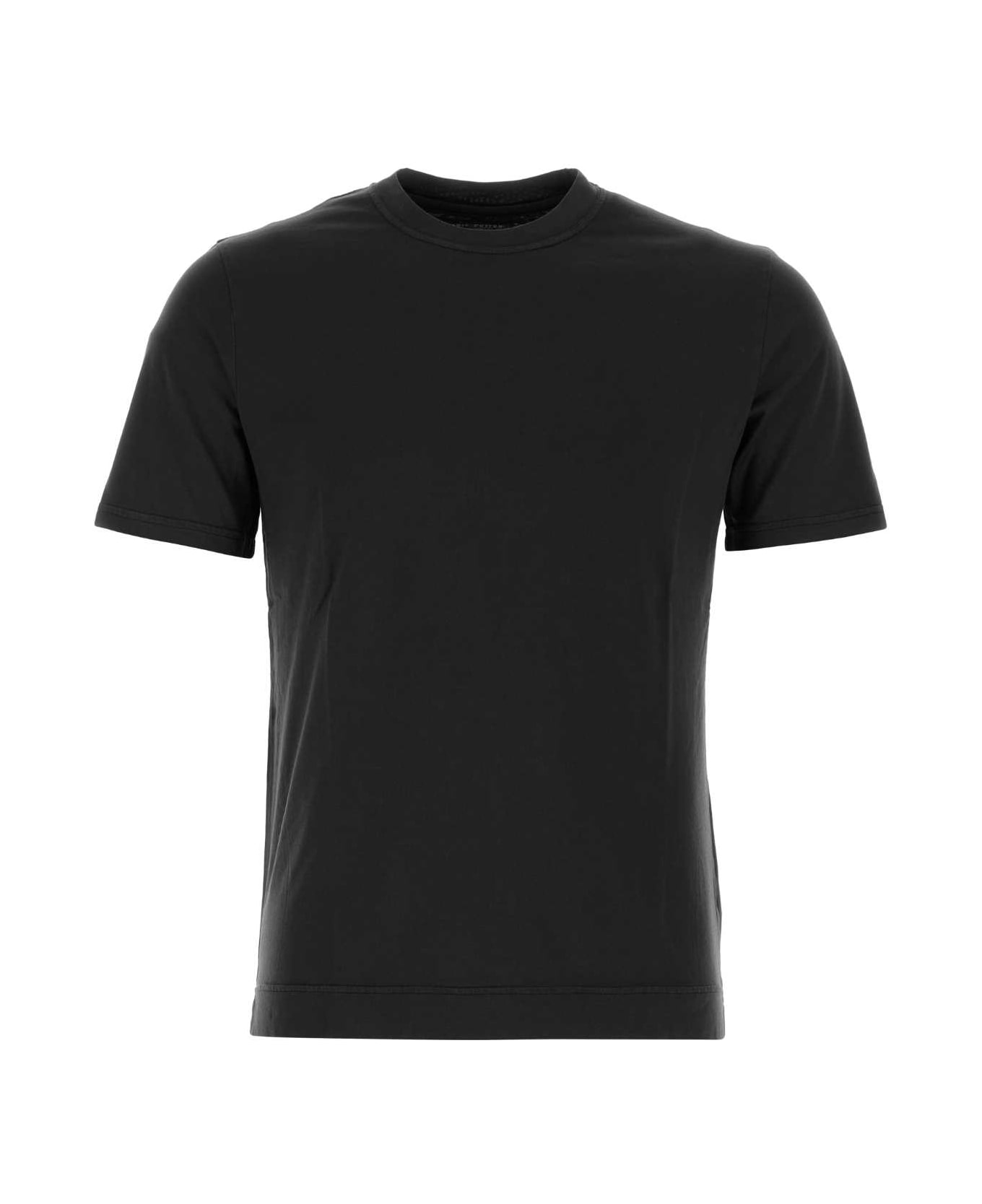 Fedeli Black Cotton Extreme T-shirt - BLACK シャツ