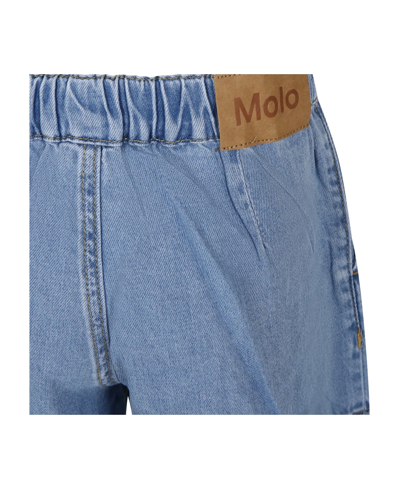 Molo Casual Denim Shorts Amari For Girl - Denim