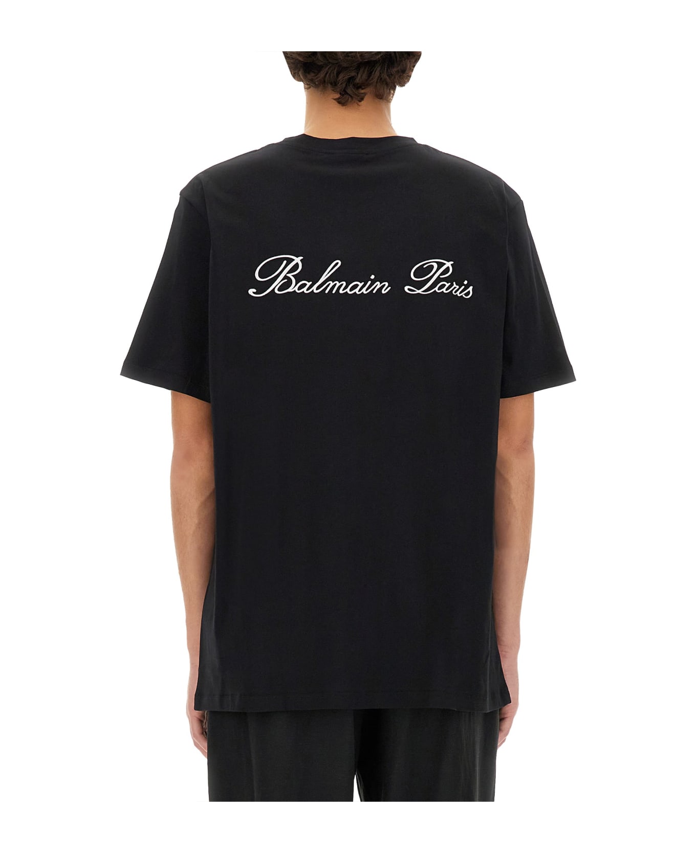 Balmain Iconic T-shirt - Eab Noir Blanc