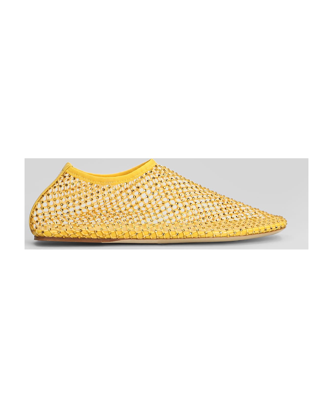 Christopher Esber Minette Flat Ballet Flats In Yellow Polyester - yellow