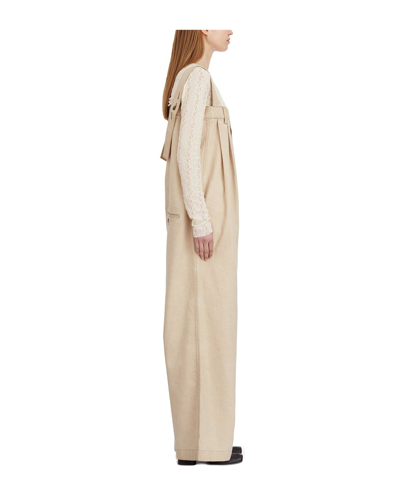 Uma Wang Pino Pleated Playsuit - IVORY