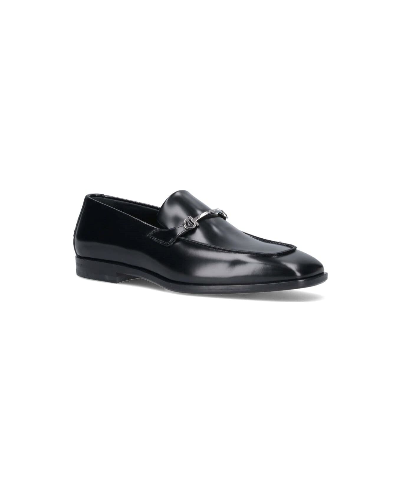 Ferragamo 'gancini' Loafers - Black  