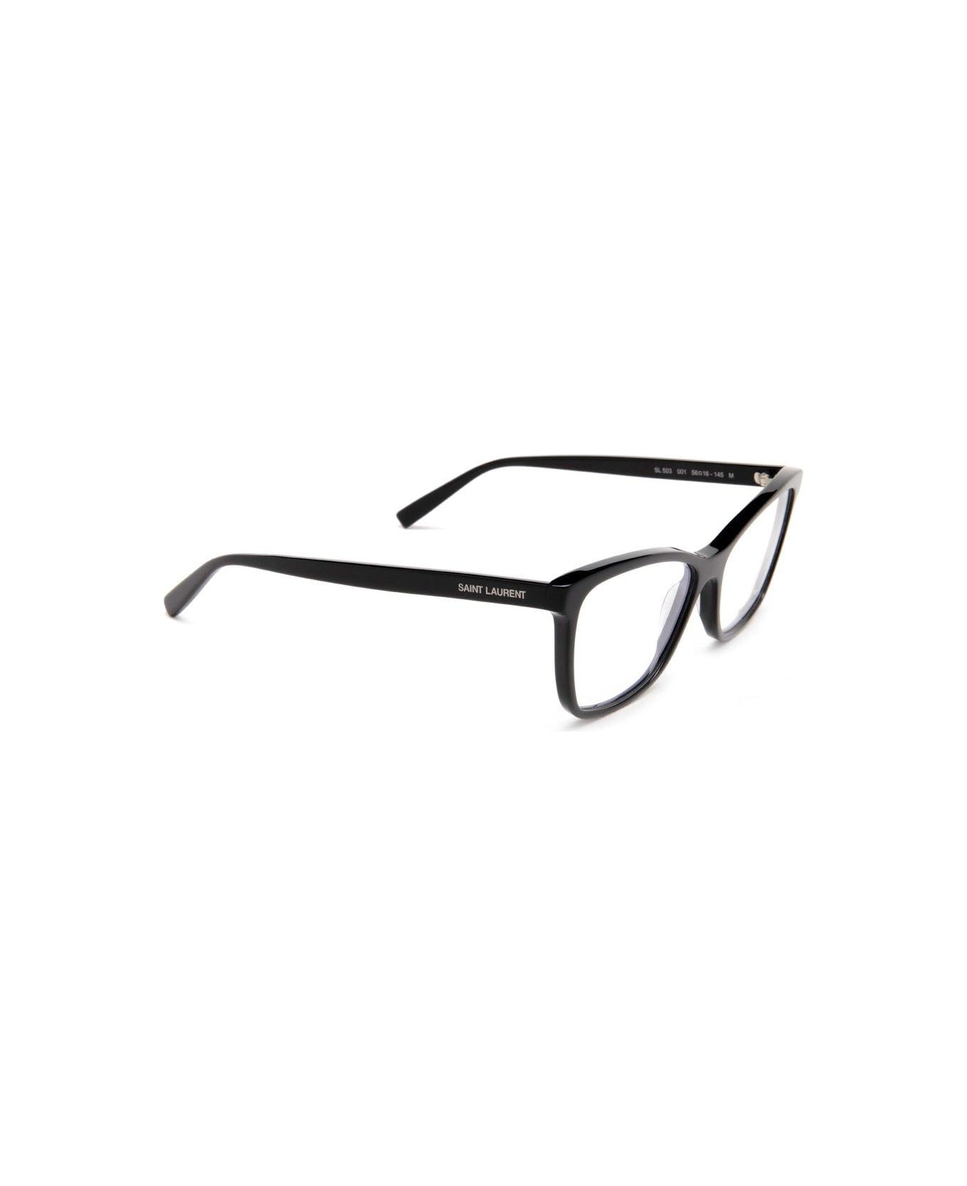 Saint Laurent Eyewear Cat-eye Frame Glasses - 001 black black transpare