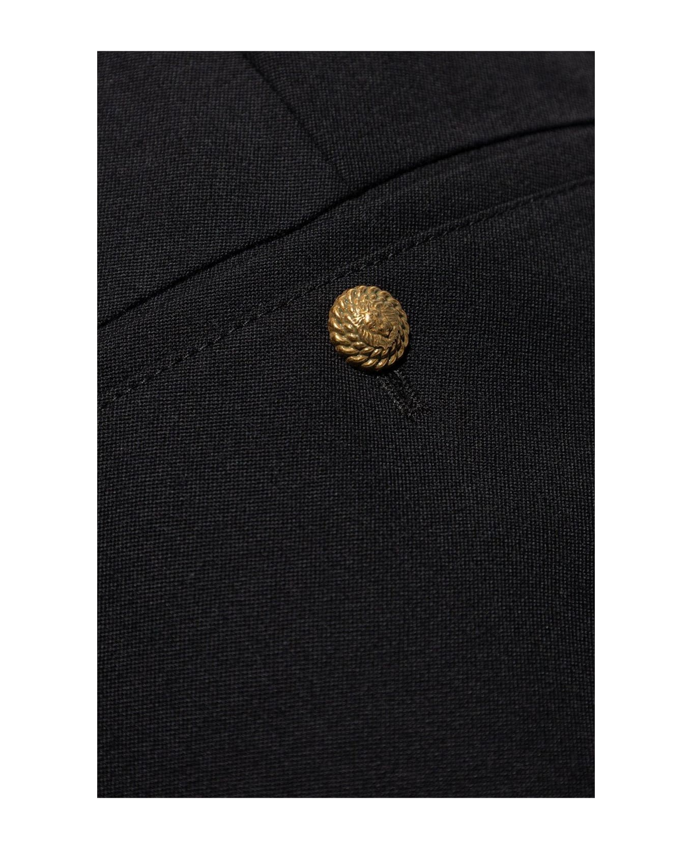 Balmain Straight-leg Cropped Trousers - Black