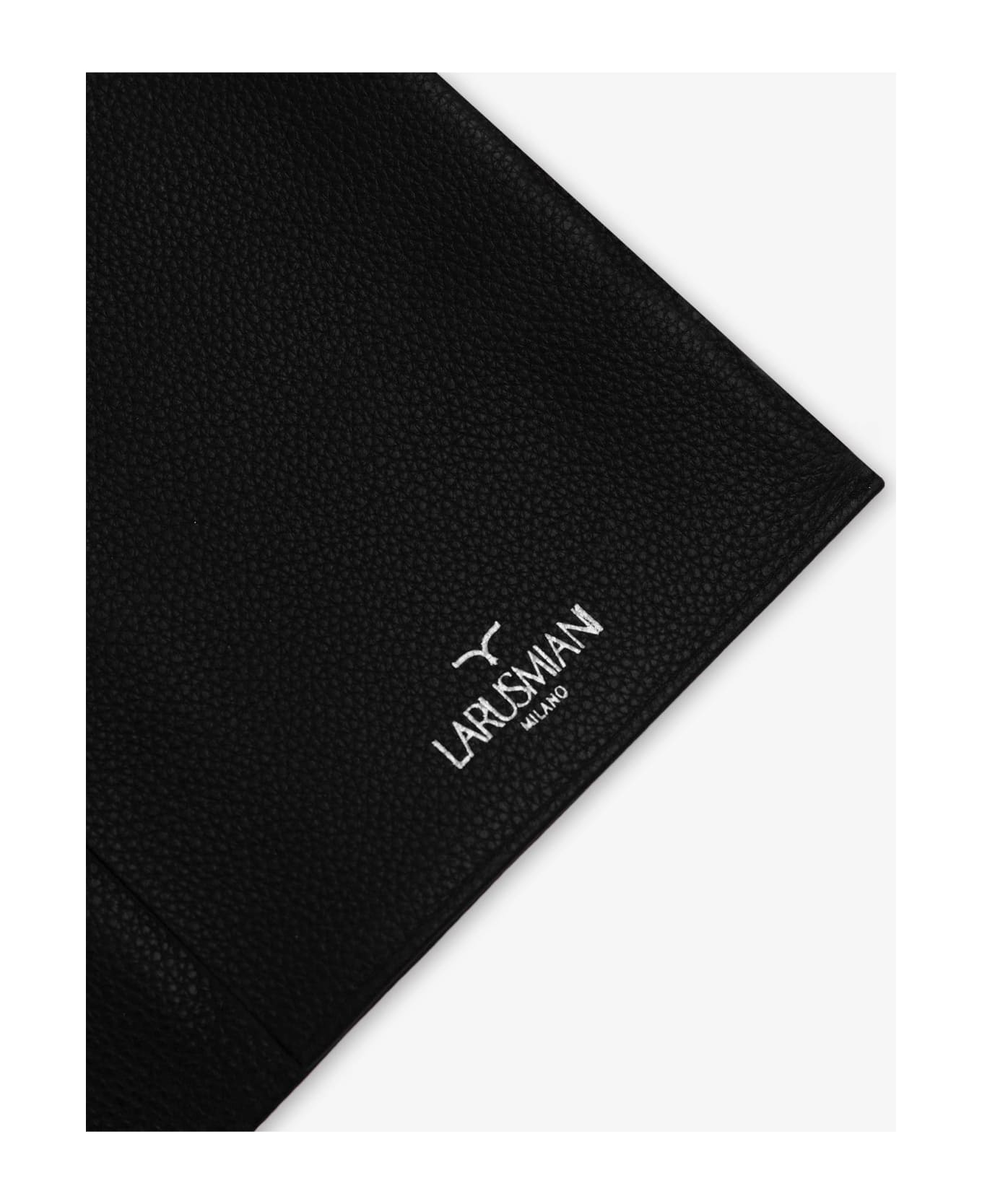 Larusmiani Leather Car Folder  - Black