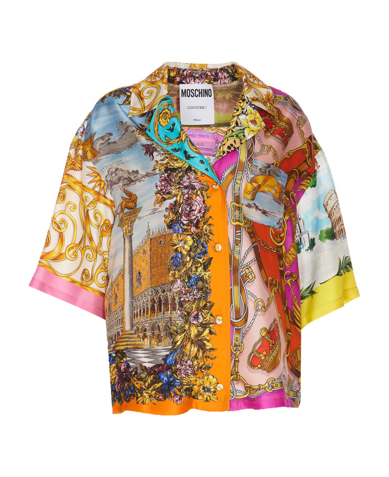 Moschino Scarf Print Shirt - MultiColour