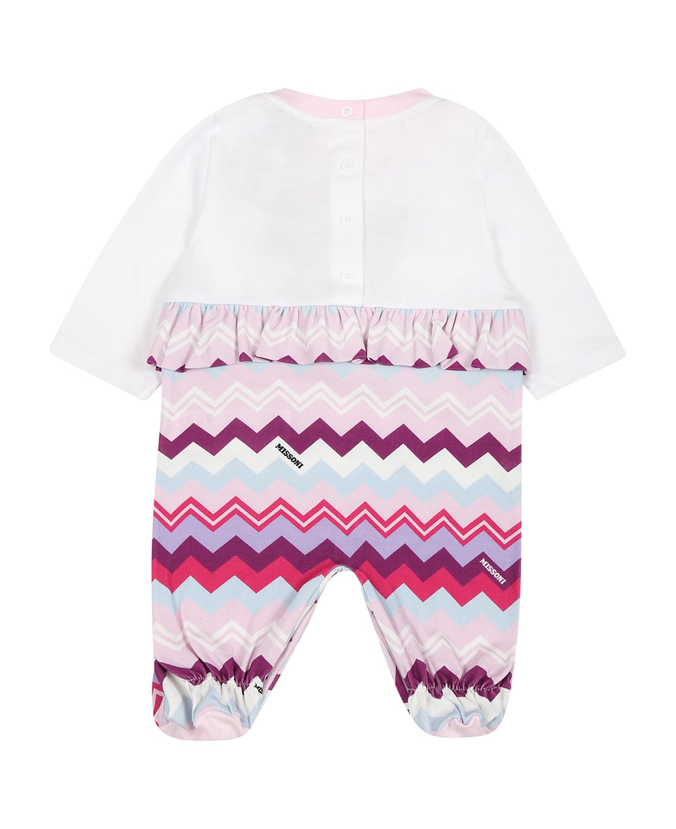Missoni Kids Purple Set For Baby Girl With Logo - Multicolor