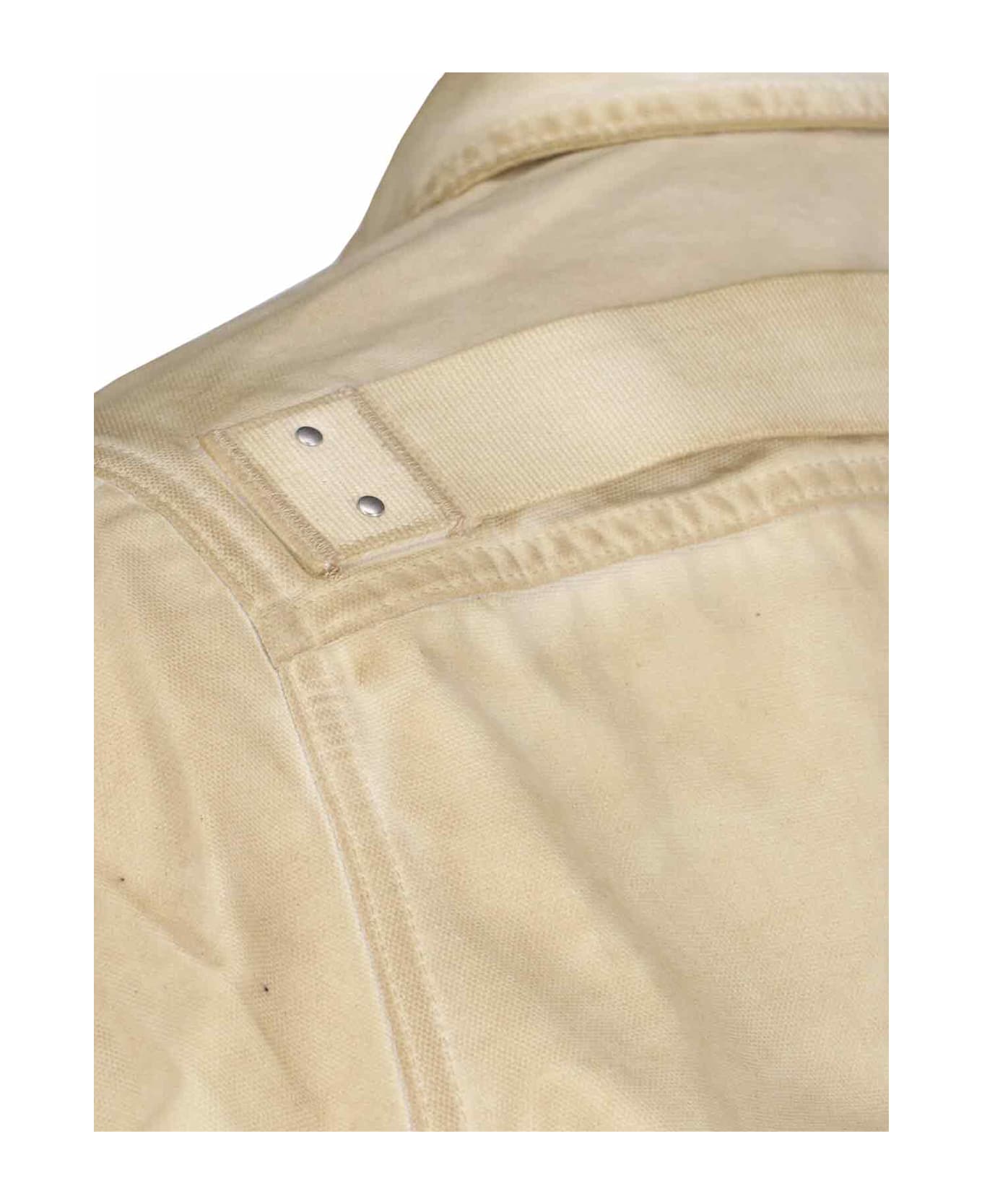 DRKSHDW Denim Shirt With Lace - Beige