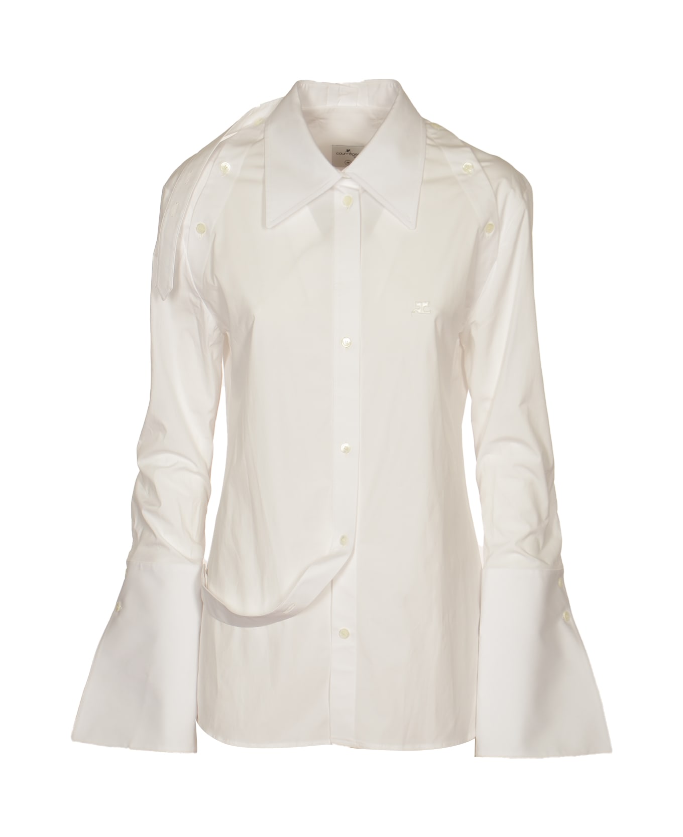 Courrèges Modular Poplin Shirt - Heritage White