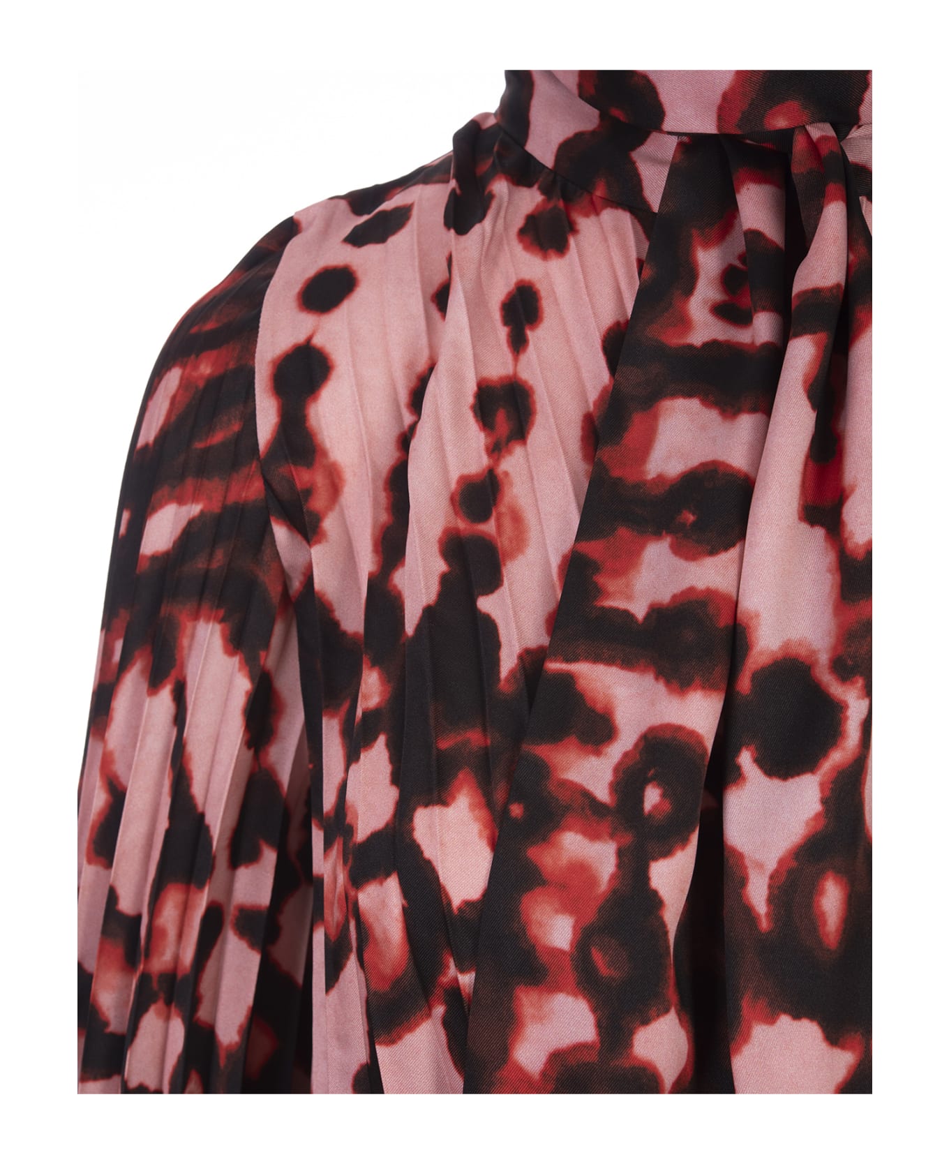 Gianluca Capannolo Pink Printed Pleated Blouse - Red