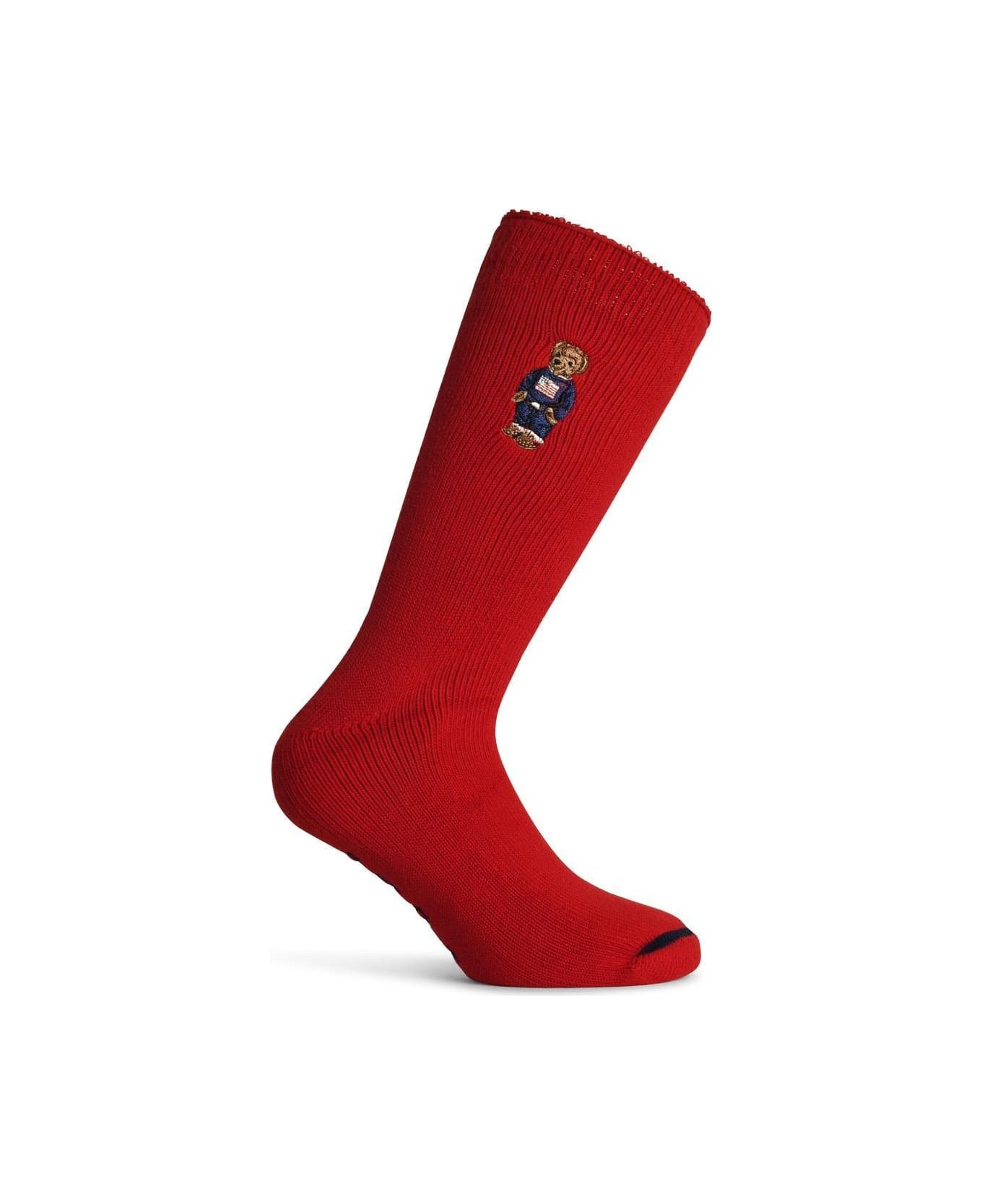 Polo Ralph Lauren Logo Embroidered Pack Of Three Socks