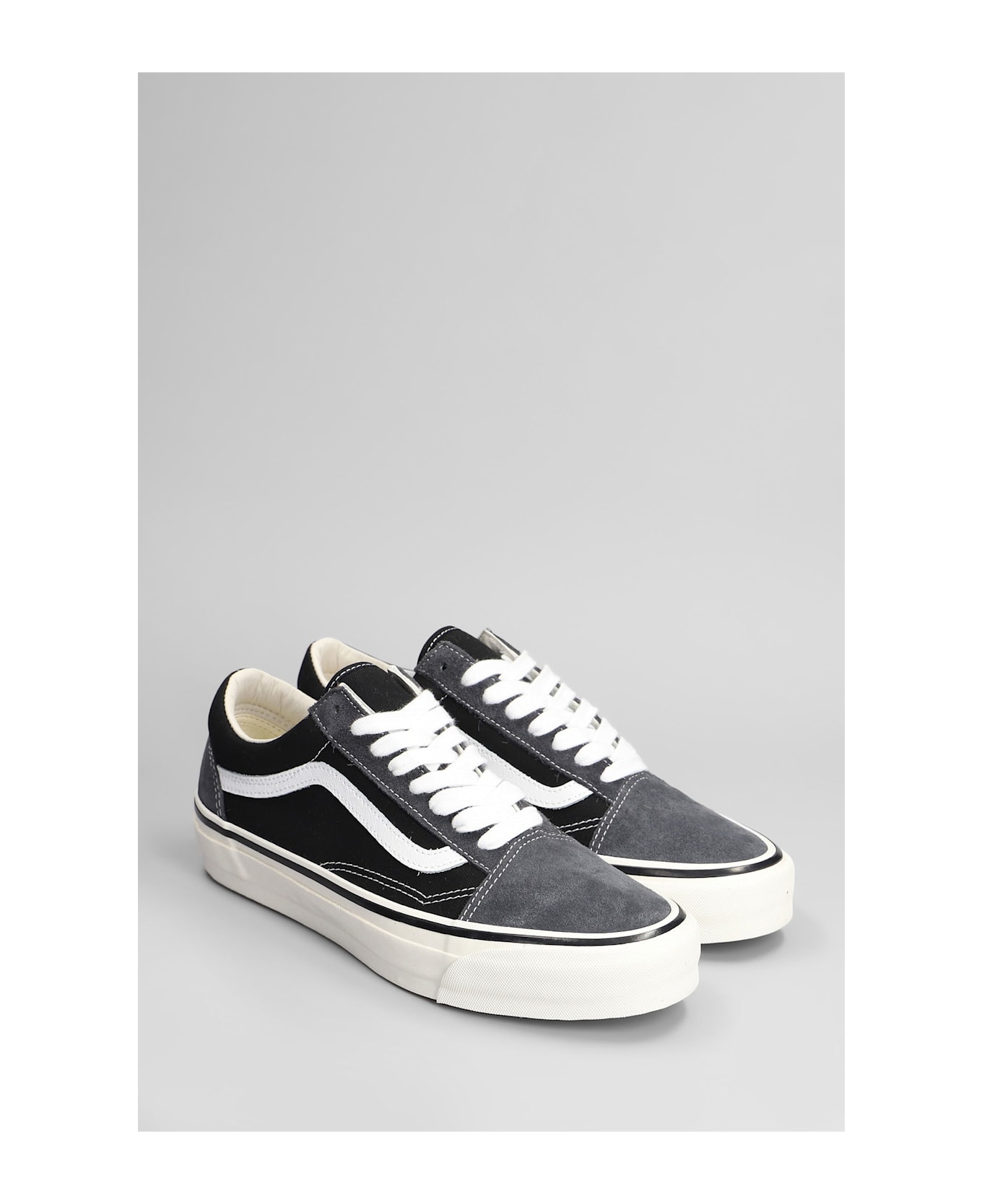 Vans Lx Old Skool Sneakers In Grey Suede And Fabric - grey