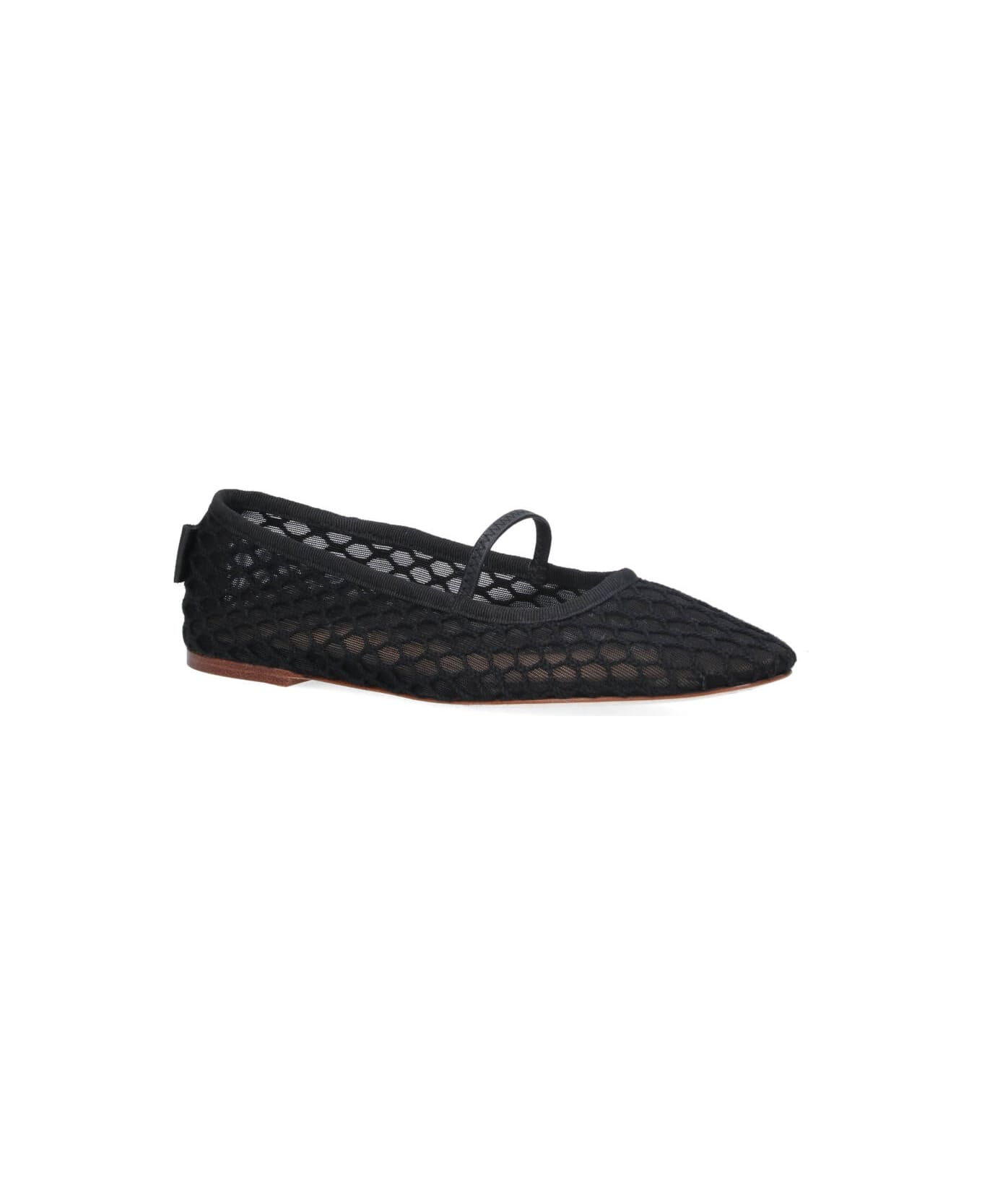 A.P.C. "swan" Mesh Ballet Flats - Black  