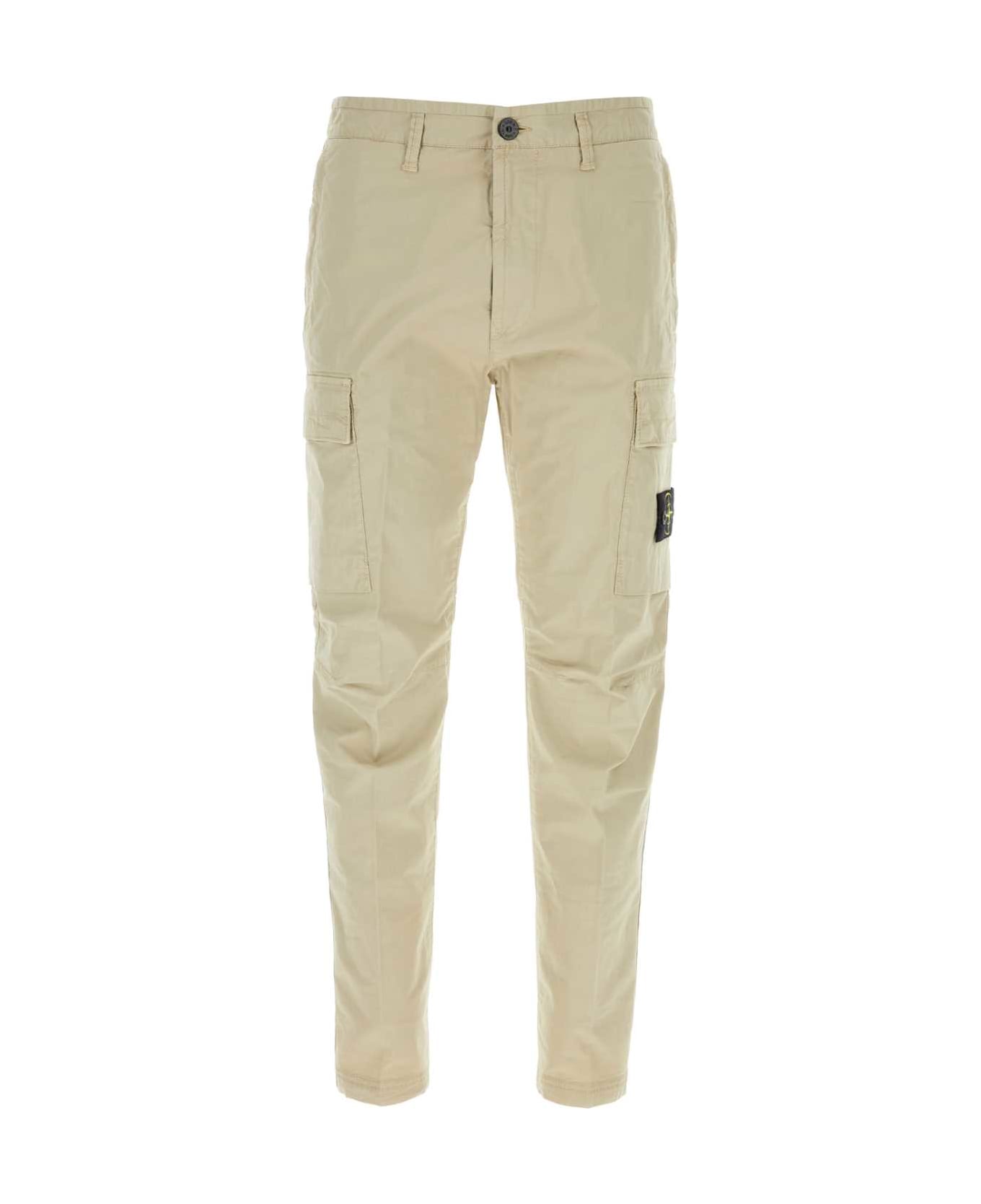 Stone Island Sand Stretch Cotton Cargo Pant - PLASTER