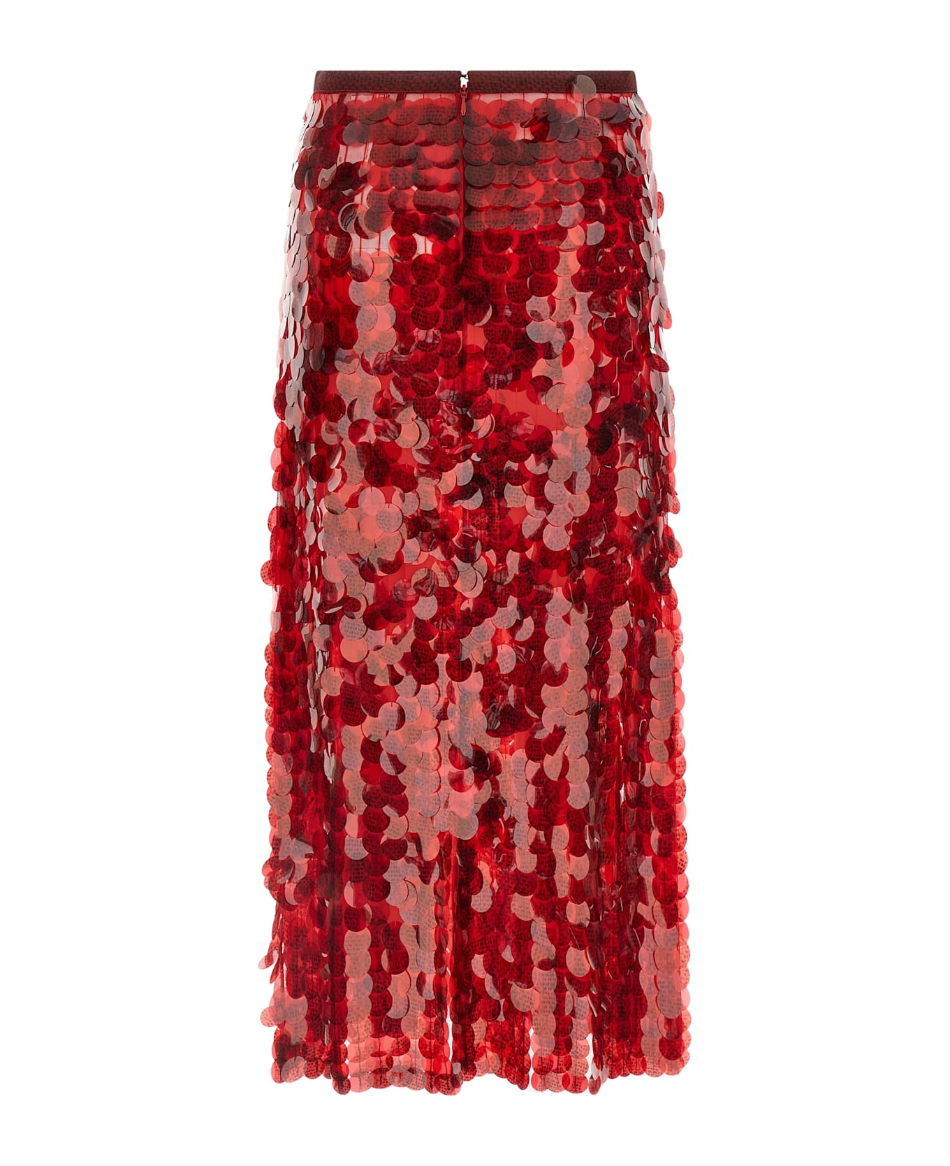 Fabiana Filippi Sequin Skirt - Red