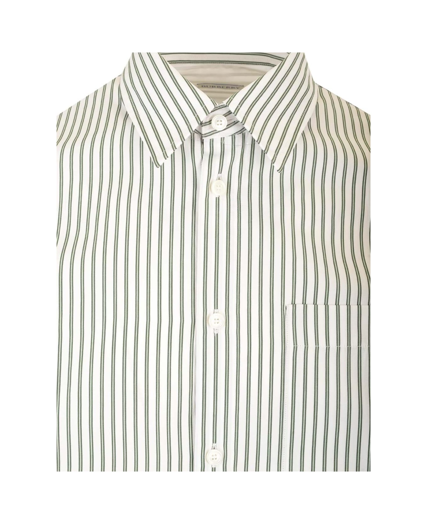 Burberry Striped Cotton Shirt - CONIFERCHALK