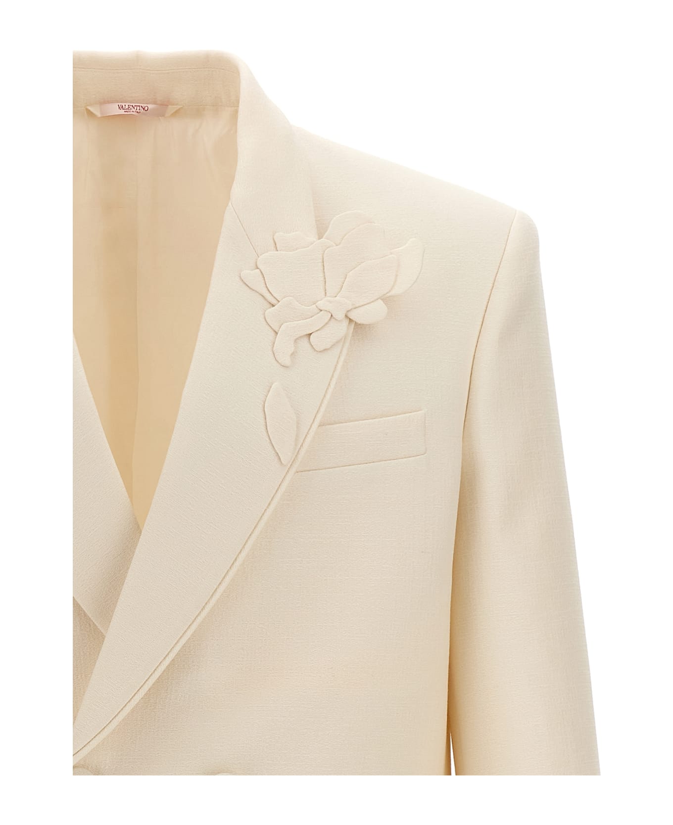 Valentino Garavani Valentino Flower Embroidery Blazer - White