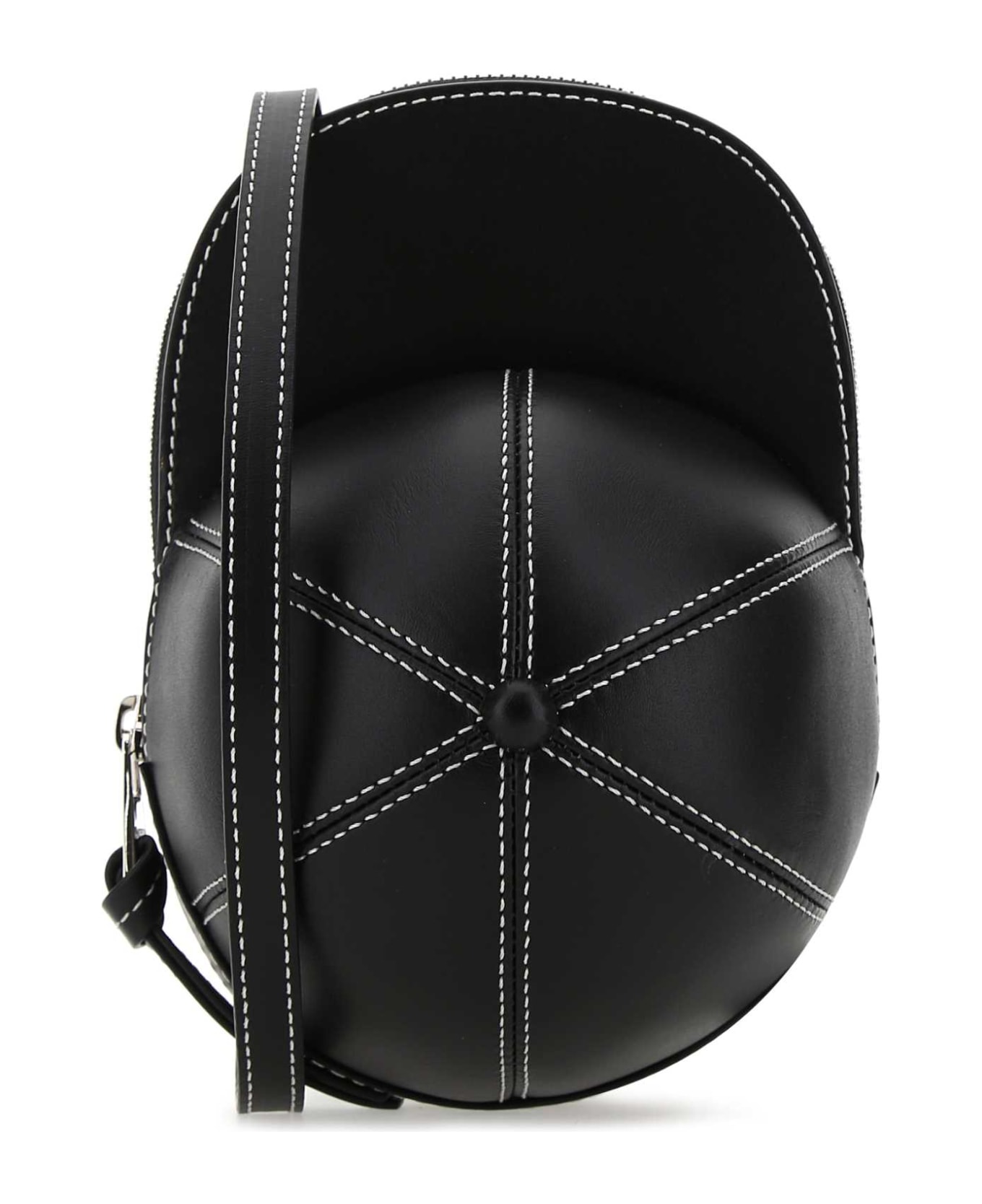 J.W. Anderson Black Leather Medium Cap Crossbody Bag - 999
