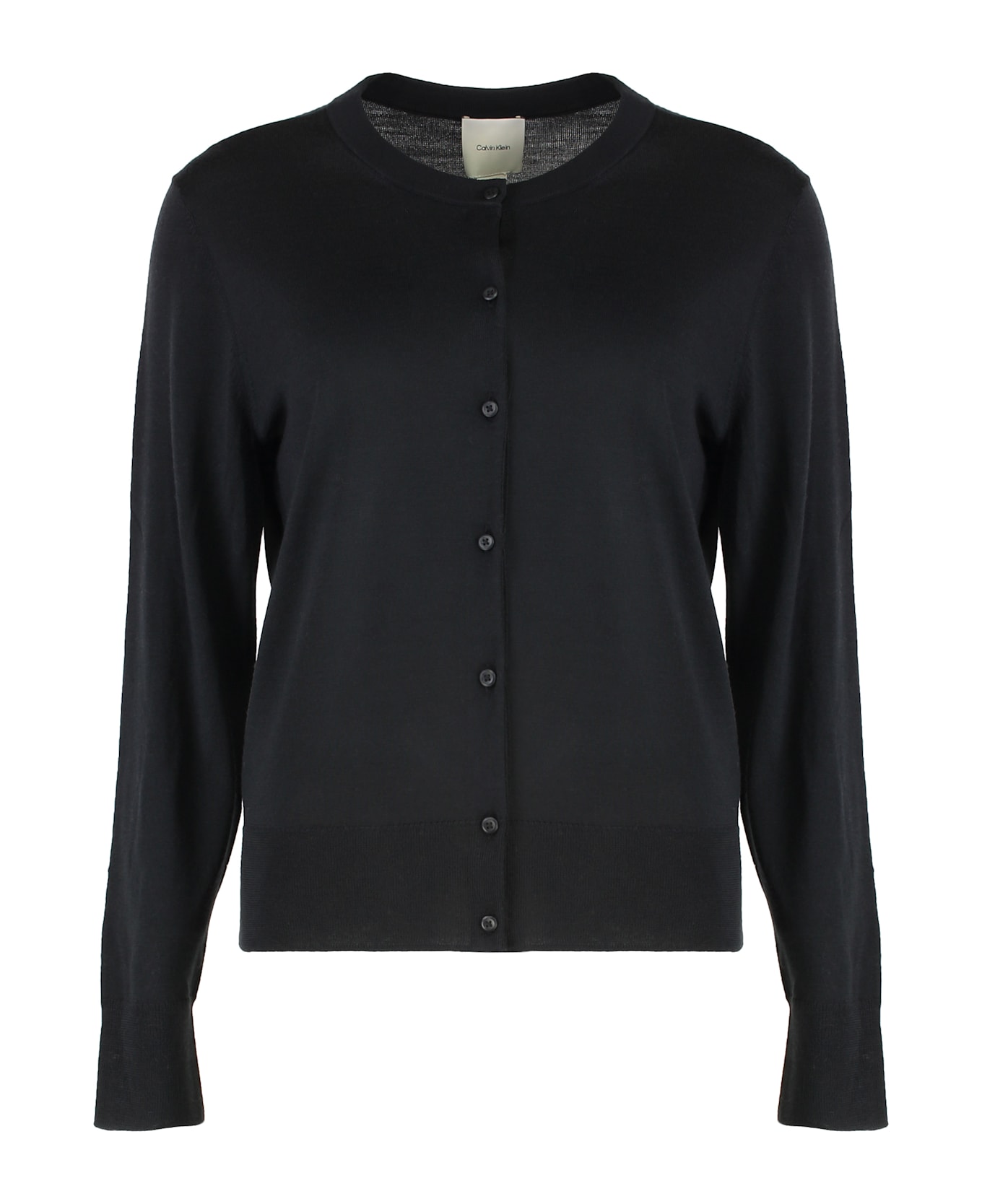 Calvin Klein Cardigan In Wool - black