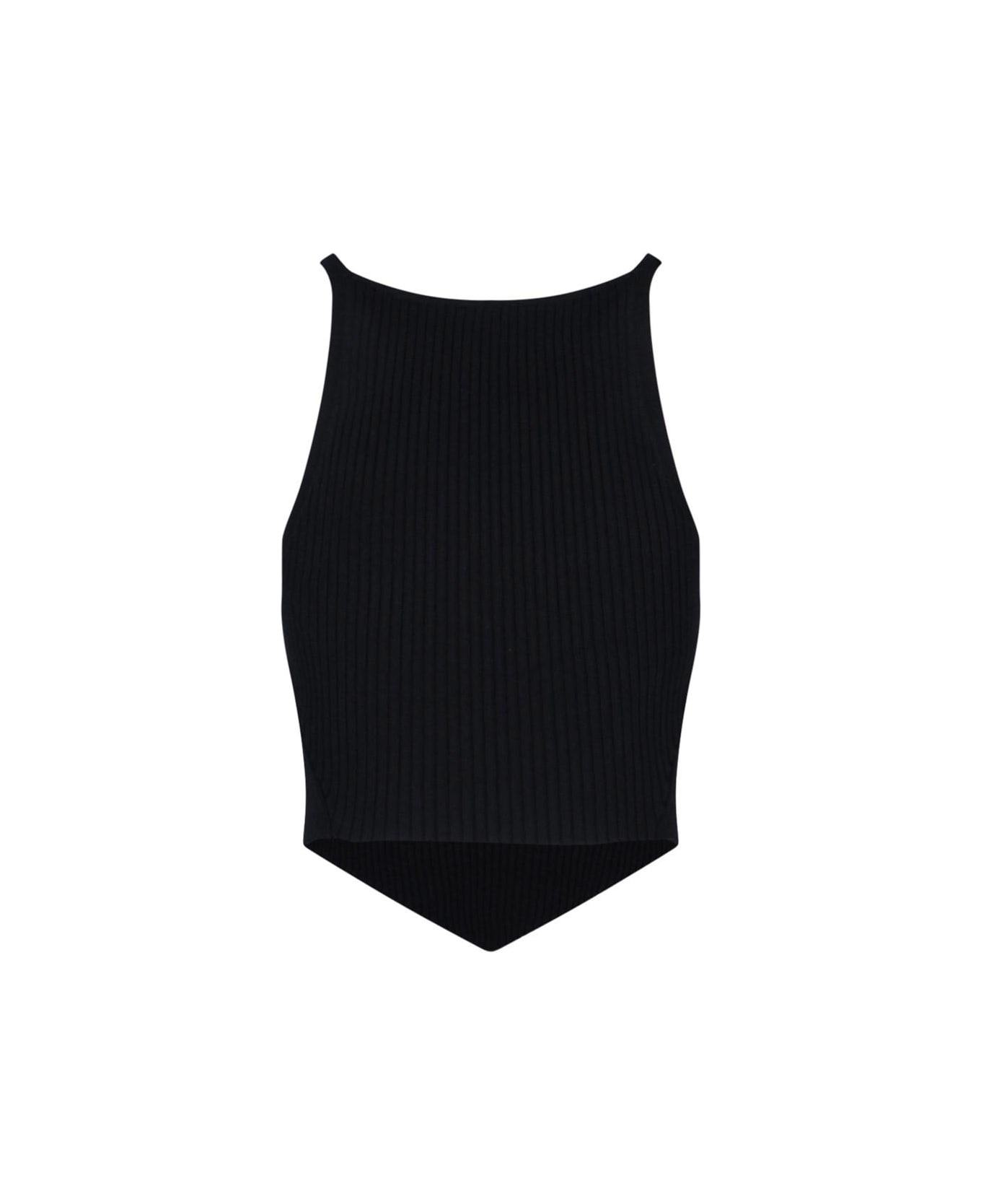 Courrèges 'pointy' Tank Top - Black トップス
