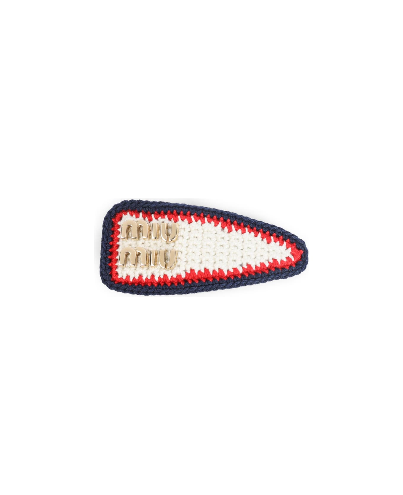 Miu Miu Crochet Hair Clip - Gc Avorio Rosso Blu