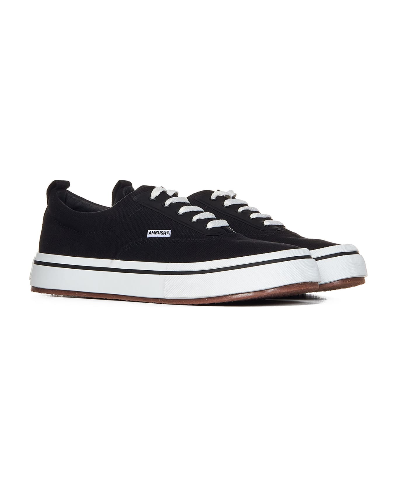 AMBUSH Vulcanized Lace Up Sneakers - BLACK WHITE