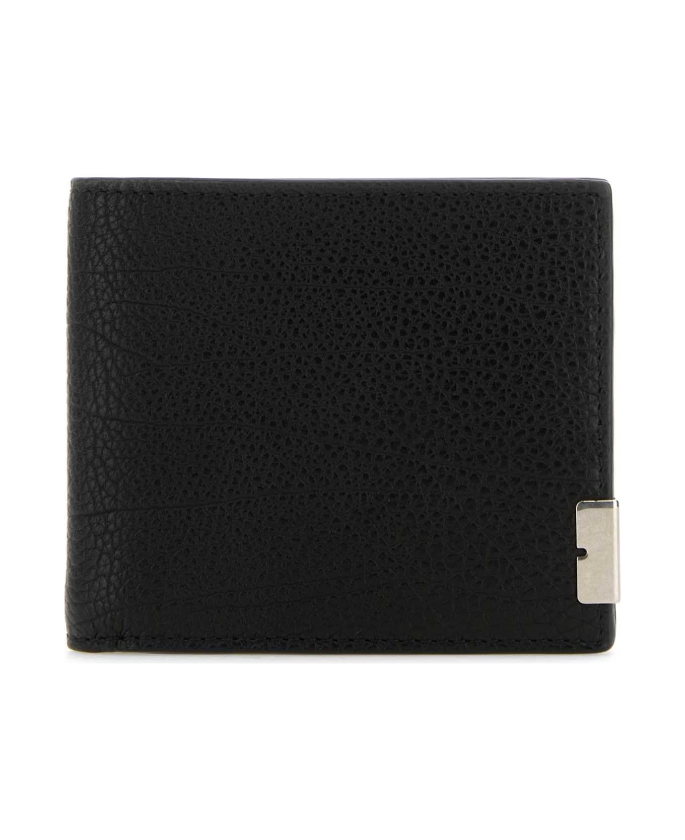 Burberry Black Leather B Cut Wallet - BLACK