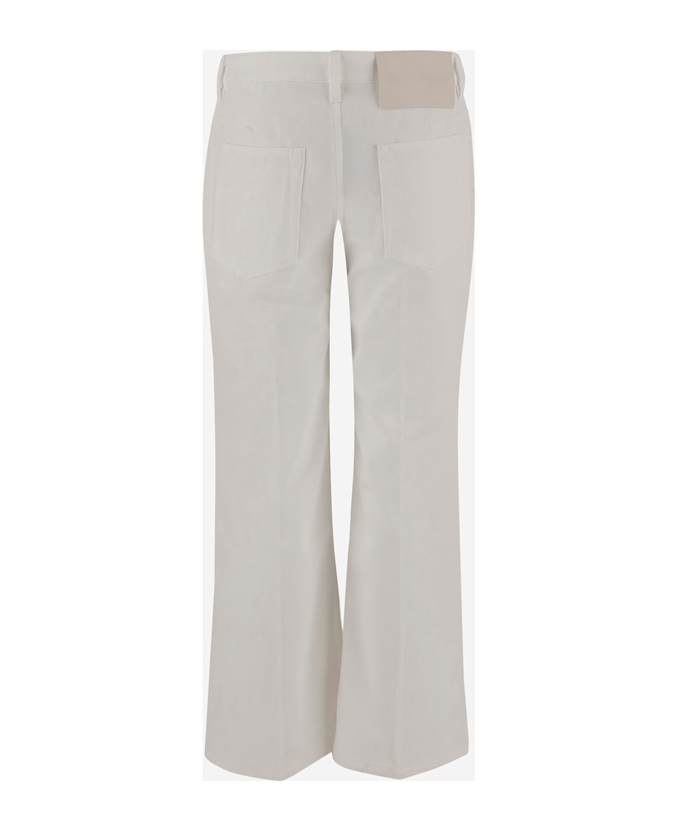 Jil Sander Cotton Denim Flare Jeans - White