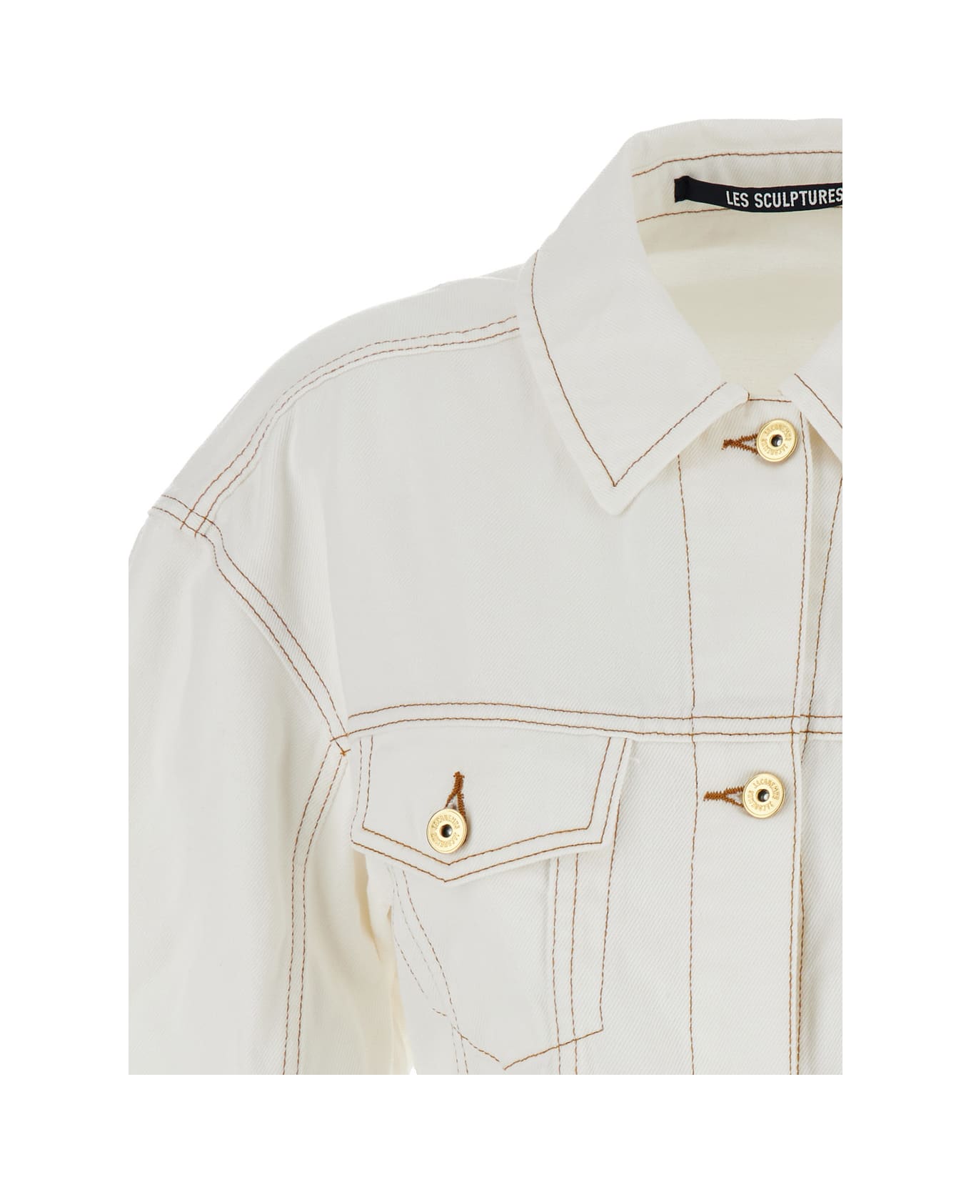 Jacquemus White Denim Jacket 'la Veste De-nîmes' In Cotton Woman - White