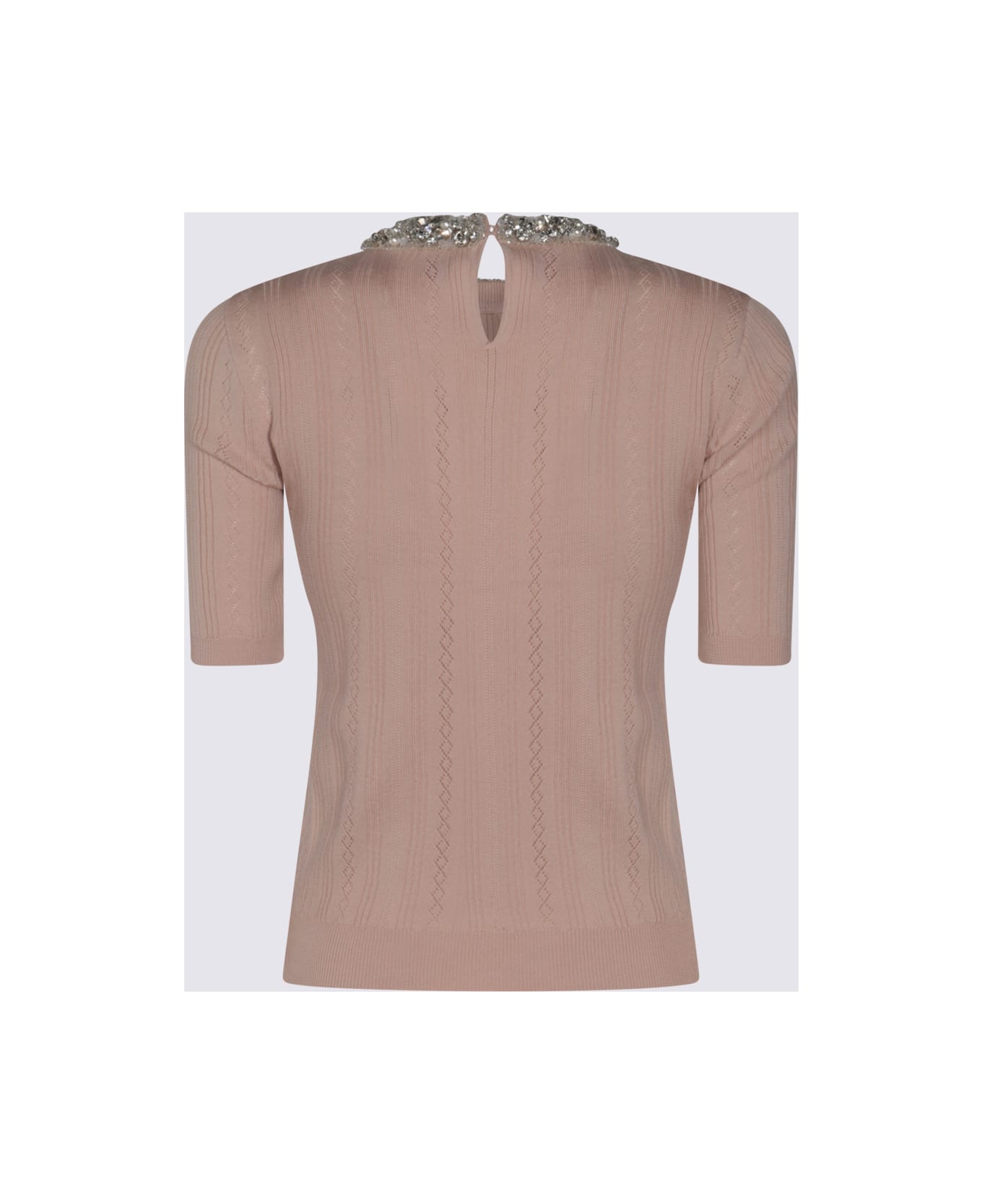 Valentino Embroidered Wool Sweater - Nude