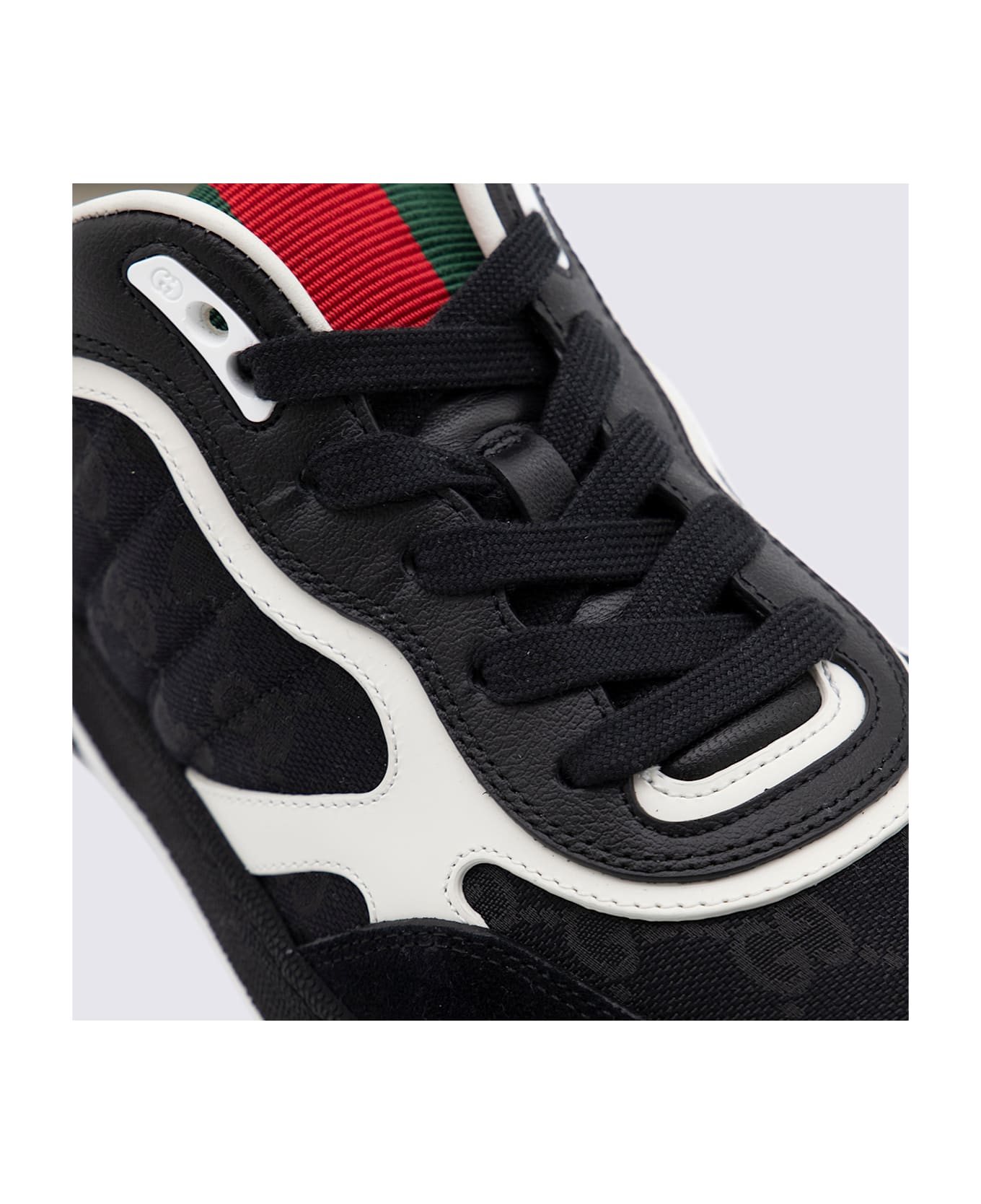 Gucci Black Leather Sneakers - Bla/bla/g.w/bla/vrv/