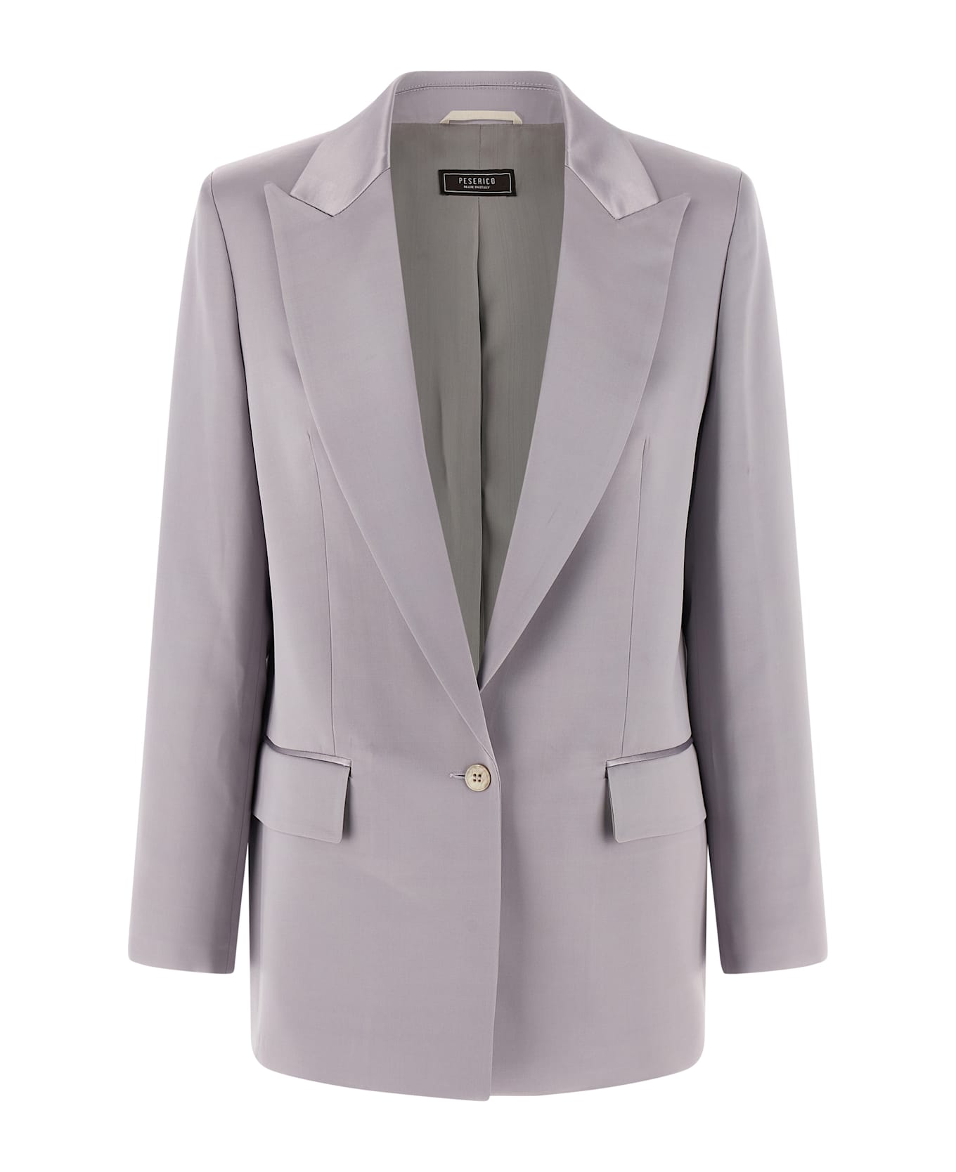 Peserico Satin Blazer - Gray