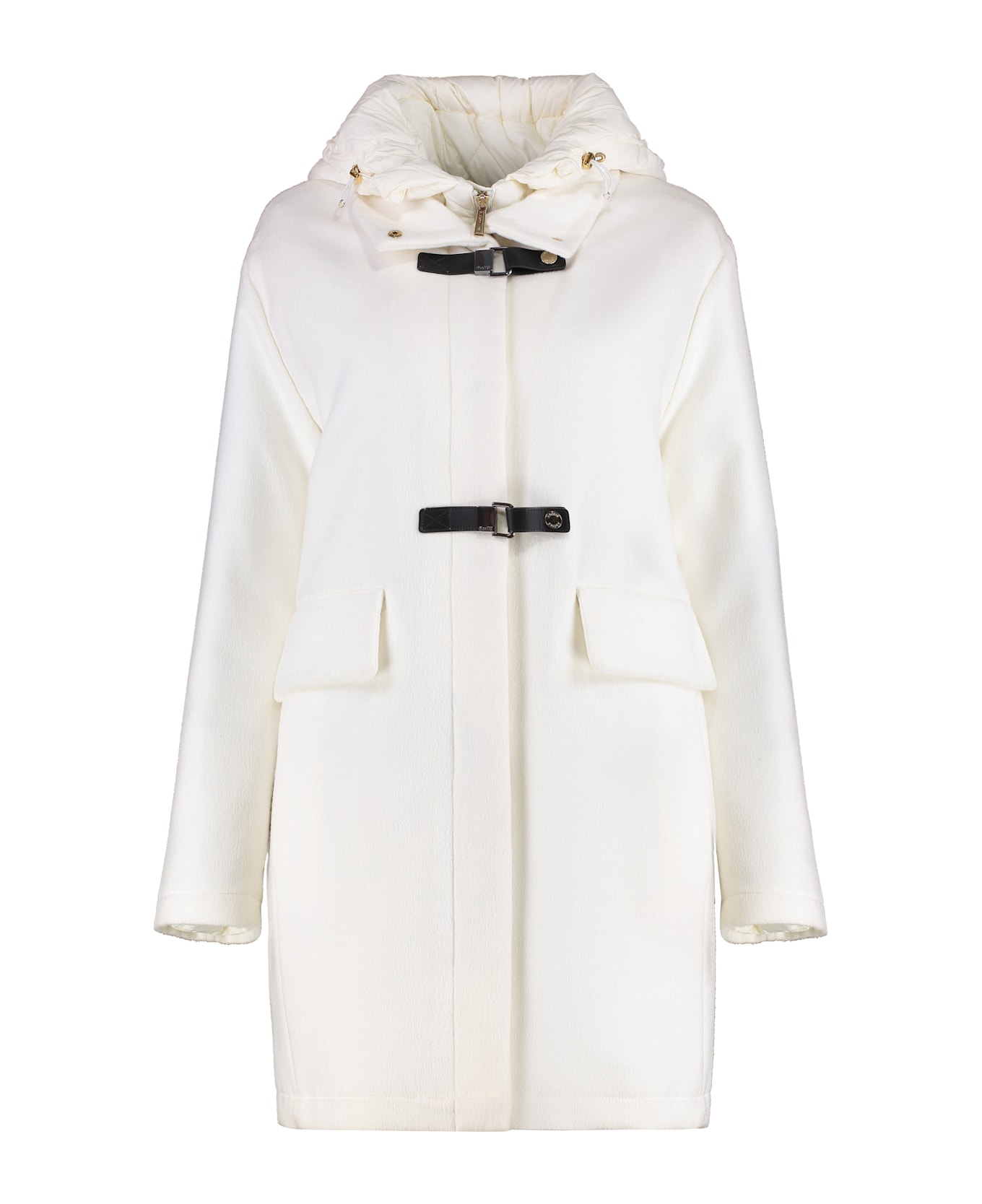 Moorer Crans Coat With Removable Inner Vest - White