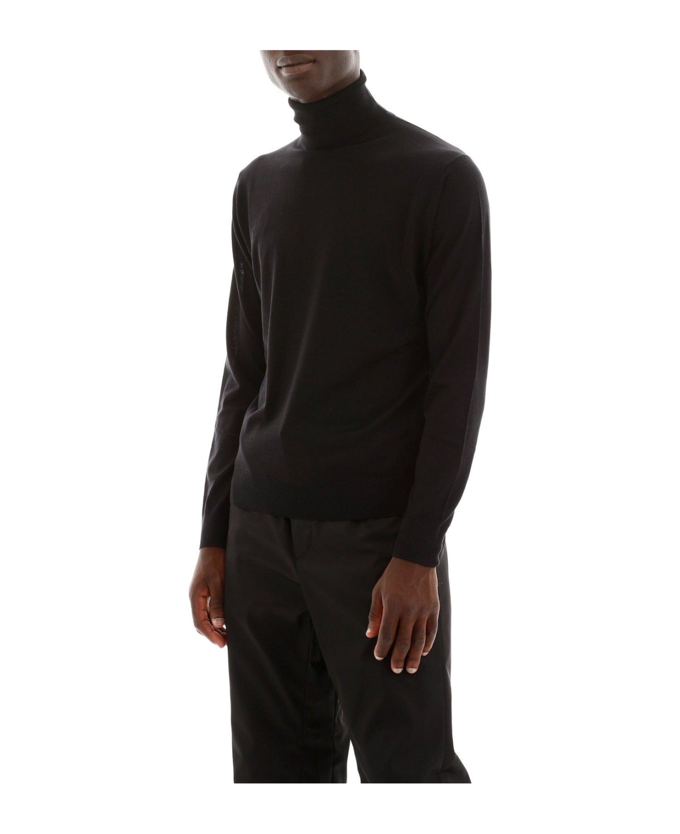 Prada Turtleneck Knitted Pullover - NERO