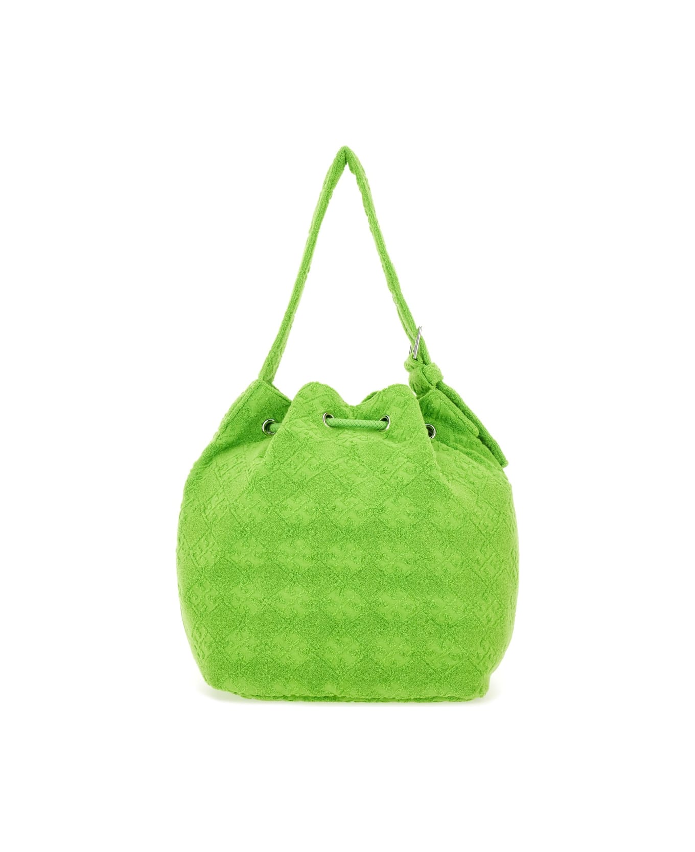 Tory Burch Oversized "t Monogram" Bucket Bag - GREEN