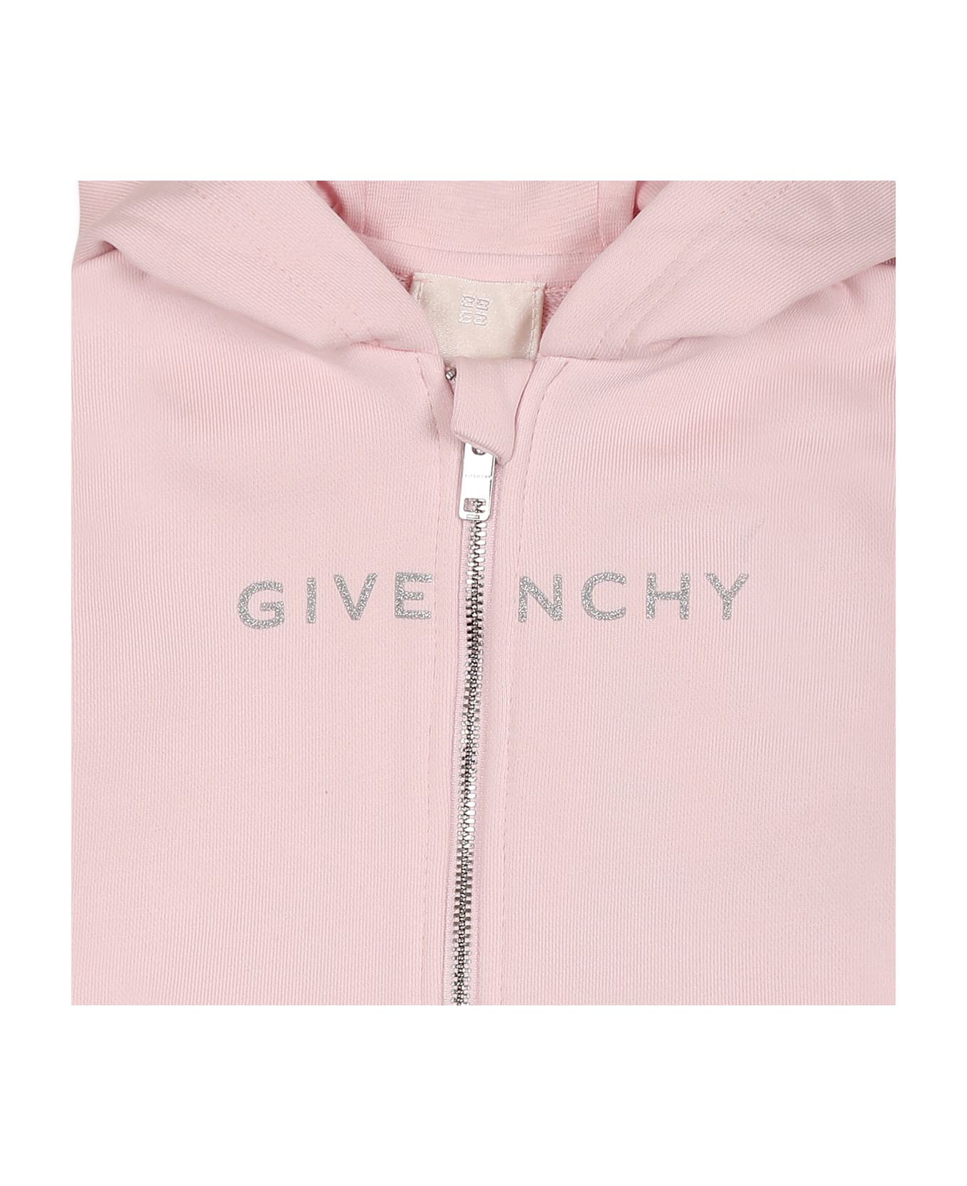 Givenchy Pink Sweatshirt For Baby Girl With Logo - Pink
