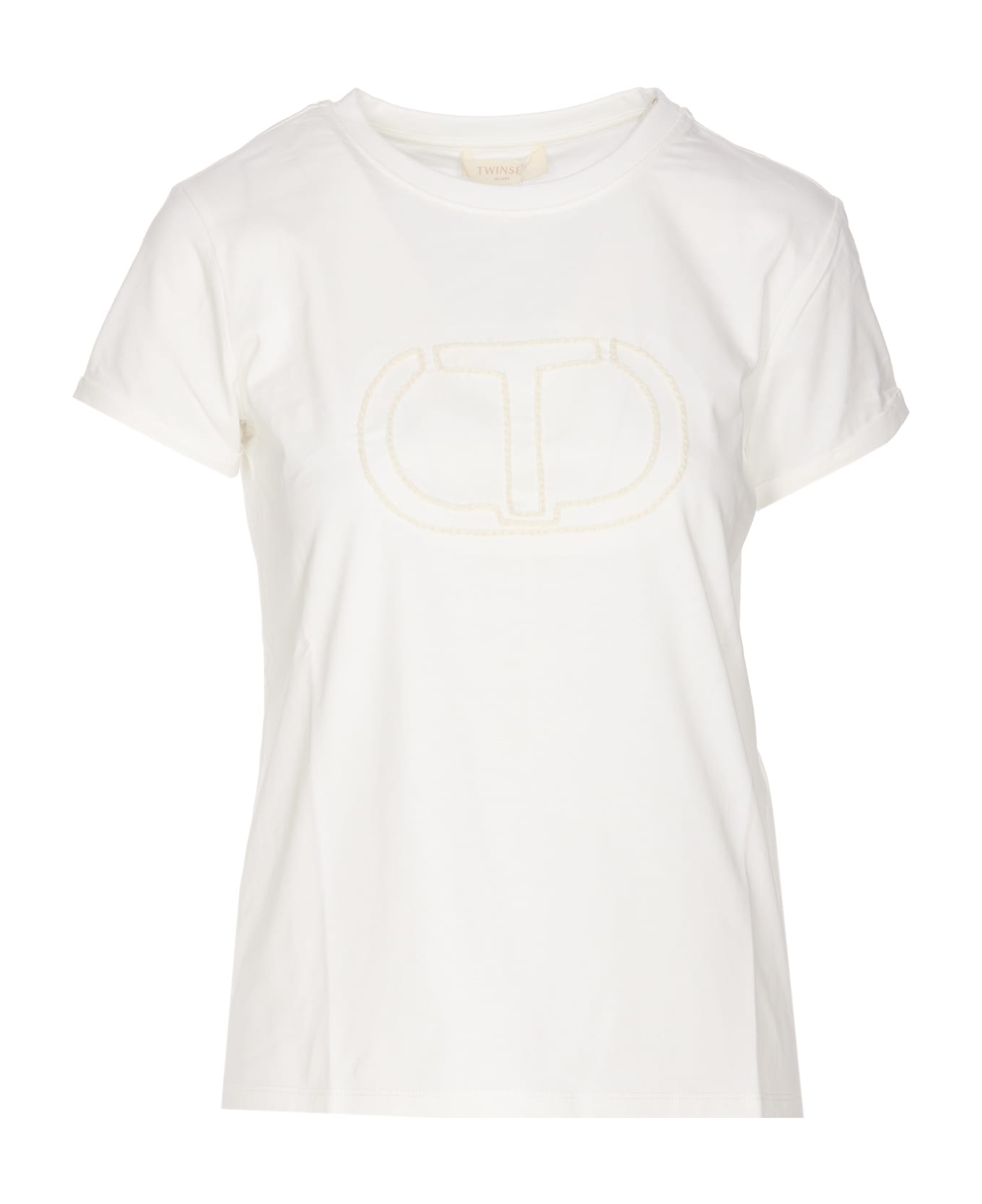 TwinSet Oval T Embroidered Logo T-shirt - White Tシャツ
