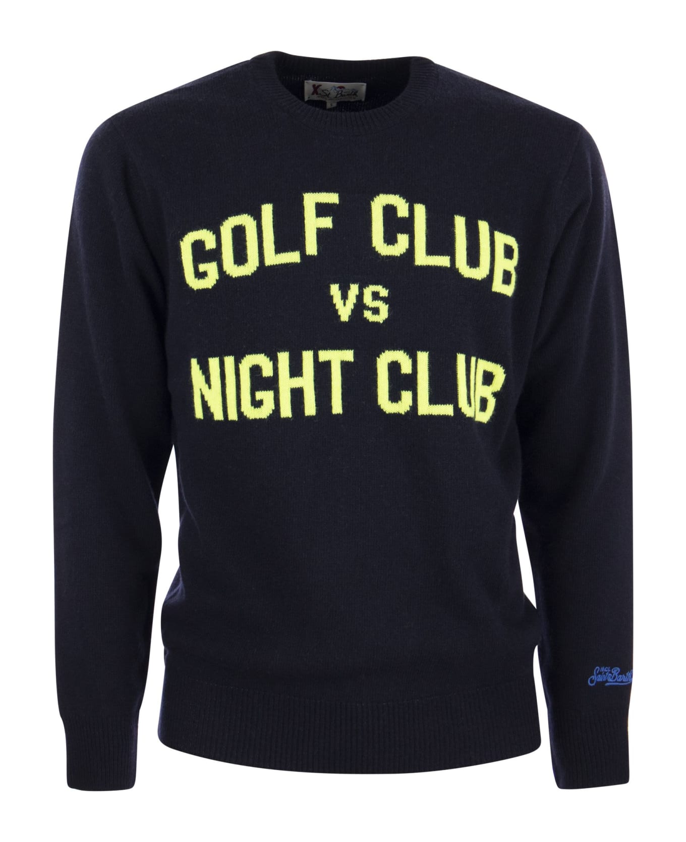 MC2 Saint Barth Golf Vs Night Club Jumper In Wool And Cashmere Blend - Blue