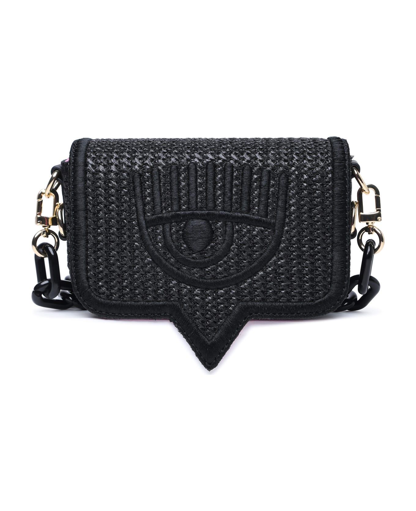 Chiara Ferragni Small 'eyelike' Black Polyester Bag