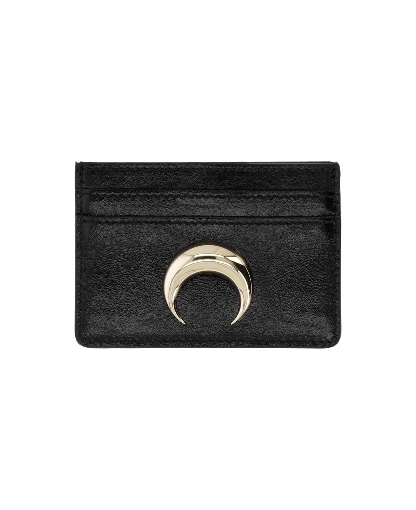 Marine Serre Card Holder With Logo - BLACK